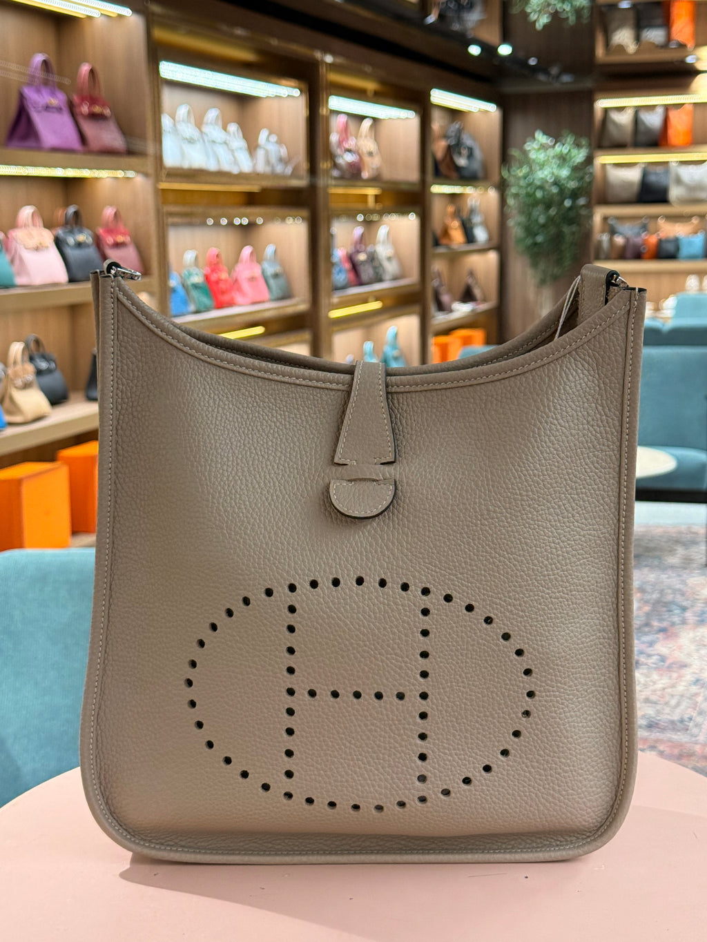Hermes | Evelyne (Large) – Epsom – Etoupe – Palladium Hardware
