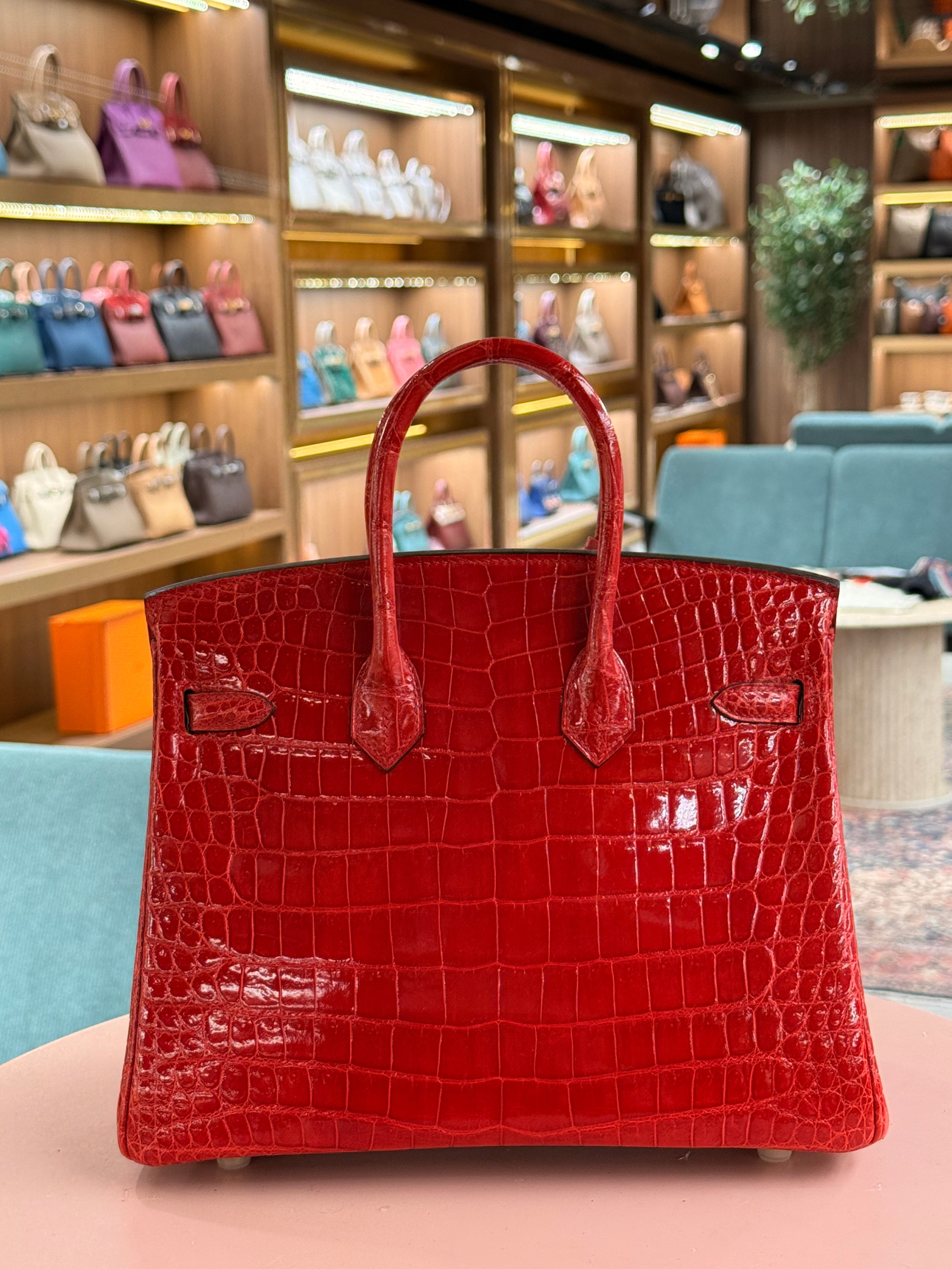Hermes | Birkin (25) – Crocodile – Rouge H – Gold Hardware