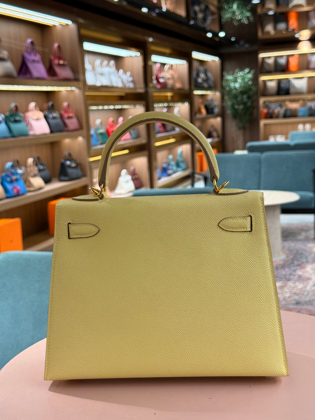 Hermes | Kelly (25) – Epsom – Jaune Poussin – Gold Hardware
