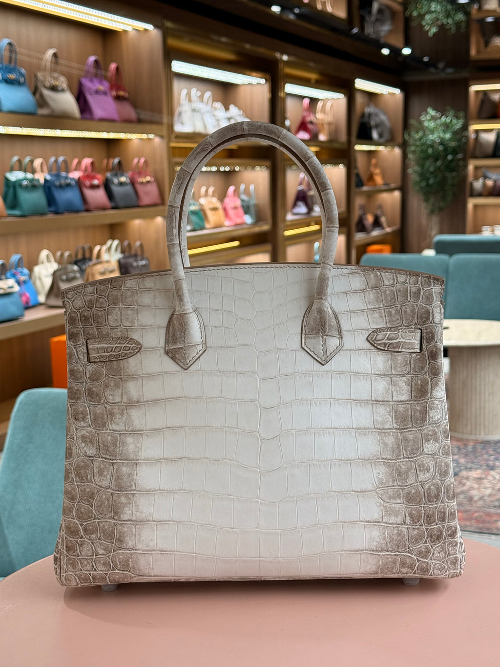 Hermes | Birkin (30) – Crocodile – Himalaya – Palladium Hardware