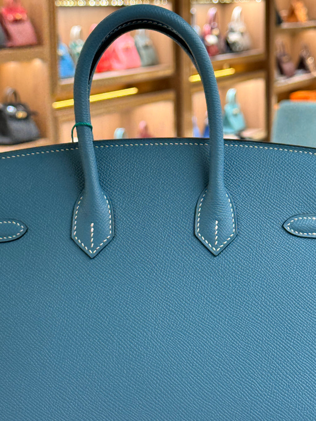 Hermes | Kelly (25) – Epsom – Bleu Brume – Palladium Hardware