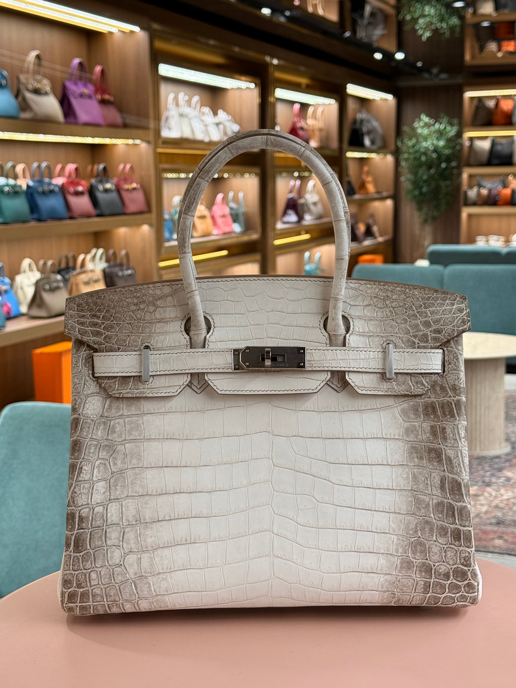 Hermes | Birkin (30) – Crocodile – Himalaya – Palladium Hardware