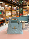 Chanel | Coco Handle Bag – Lambskin – Bleu Clair – Gold Hardware