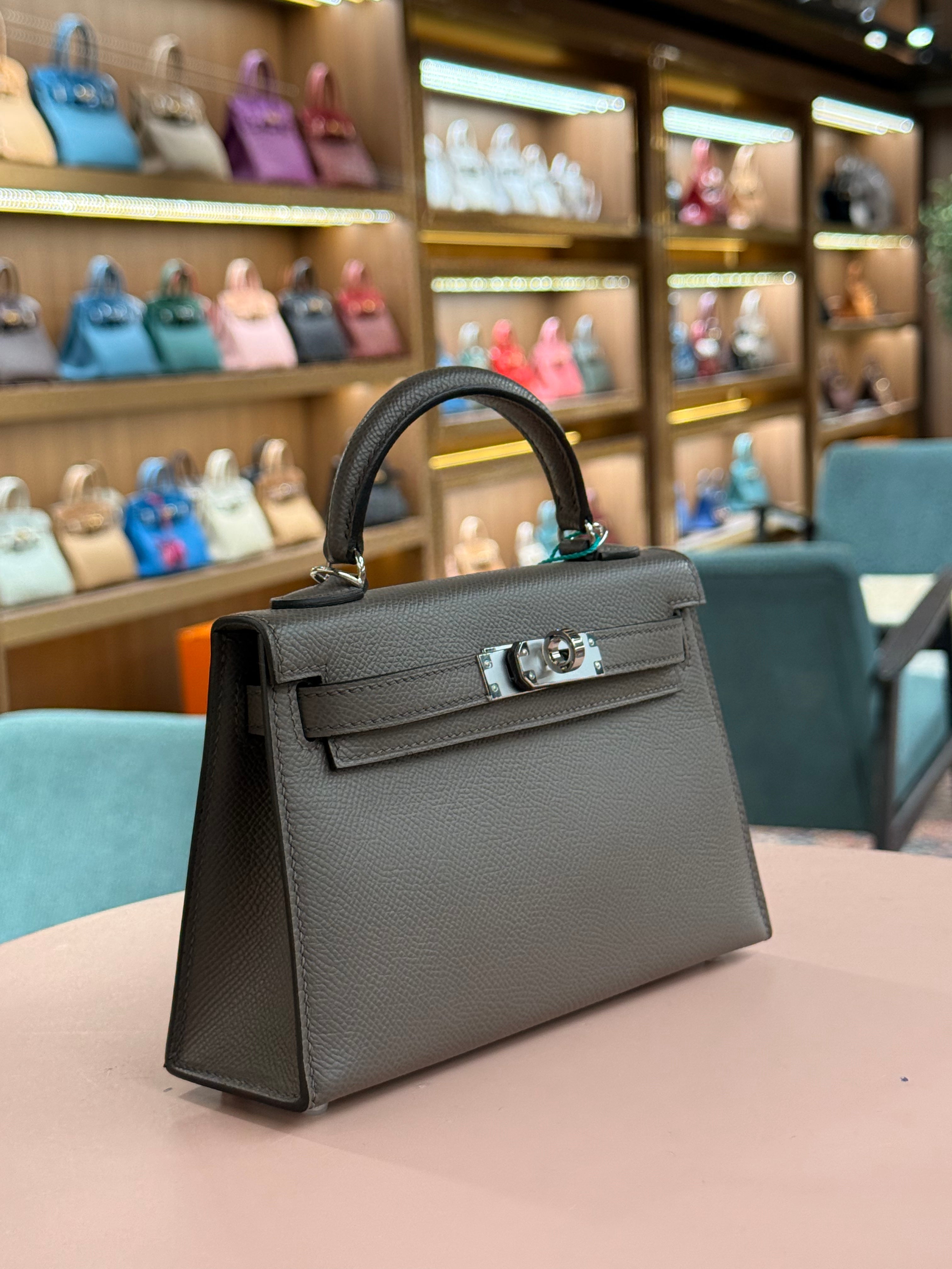 Hermes | Kelly (Mini) – Epsom – Etoupe – Palladium Hardware