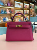Hermes | Kelly (Mini) – Epsom – Fuchsia – Gold Hardware