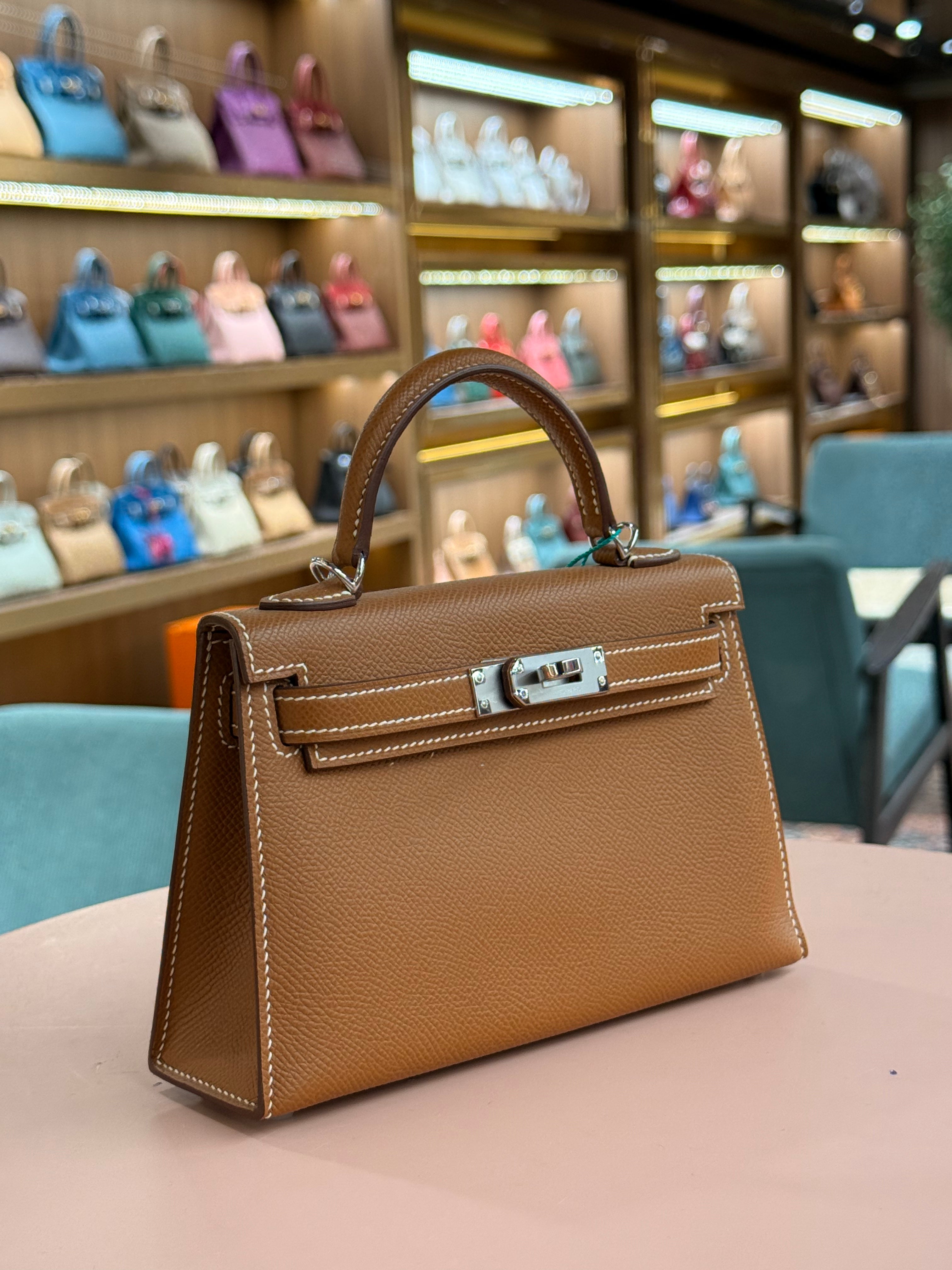 Hermes | Kelly (Mini) – Epsom – Gold – Palladium Hardware