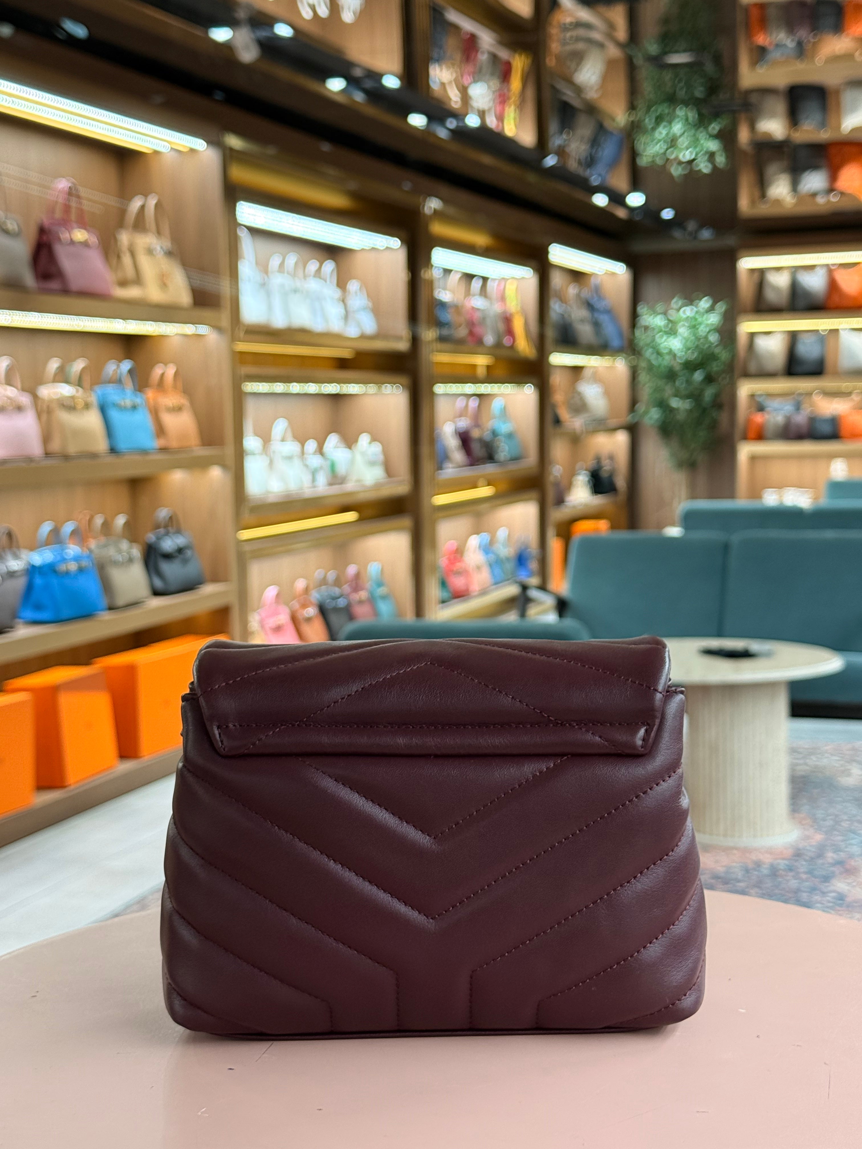 YSL | Lou Lou Toy – Leather – Burgundy – Gold Hardware