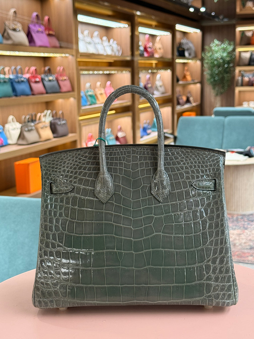 Hermes | Birkin (25) – Crocodile – Grey – Gold Hardware