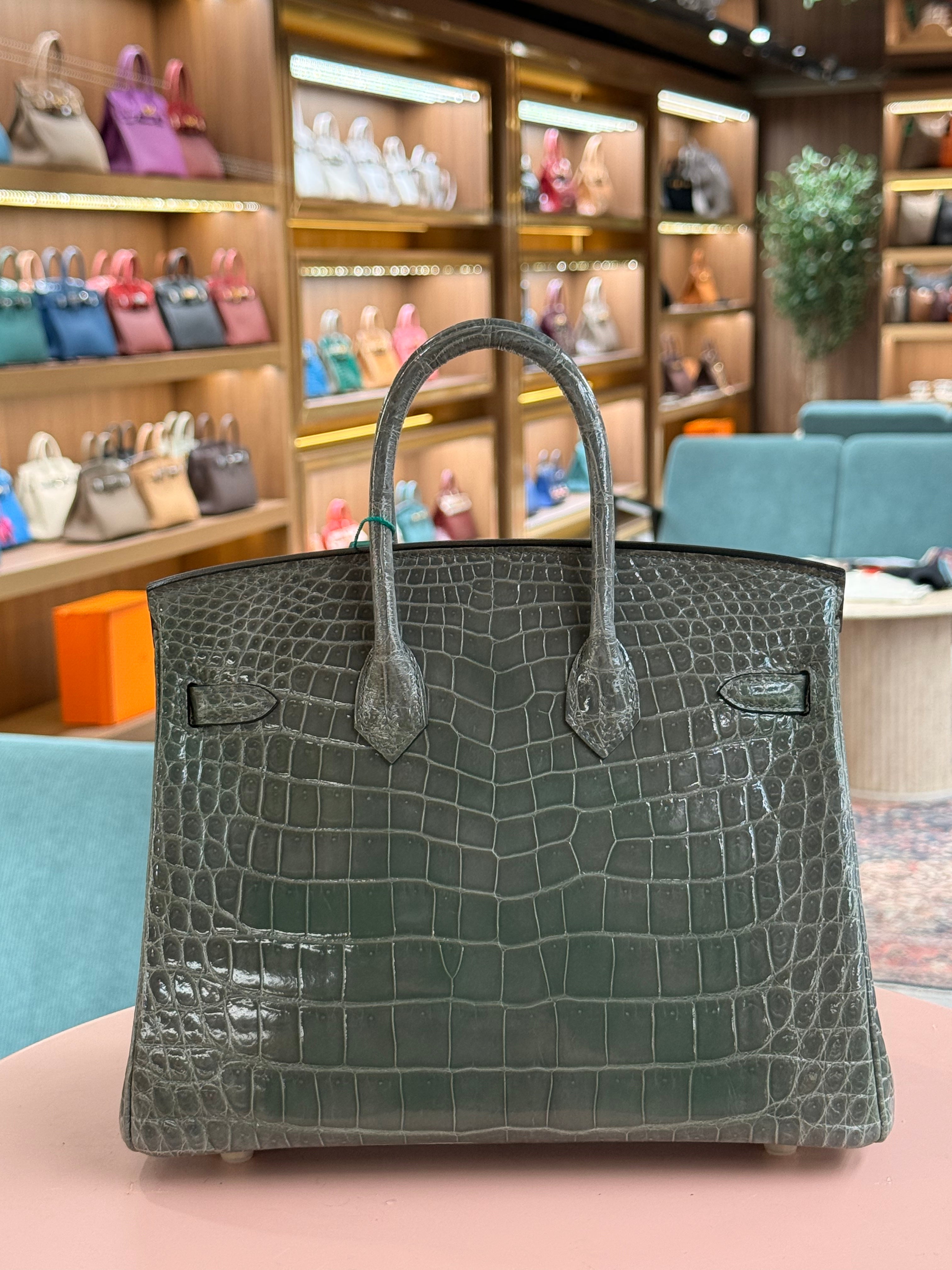Hermes | Birkin (25) – Crocodile – Grey – Gold Hardware