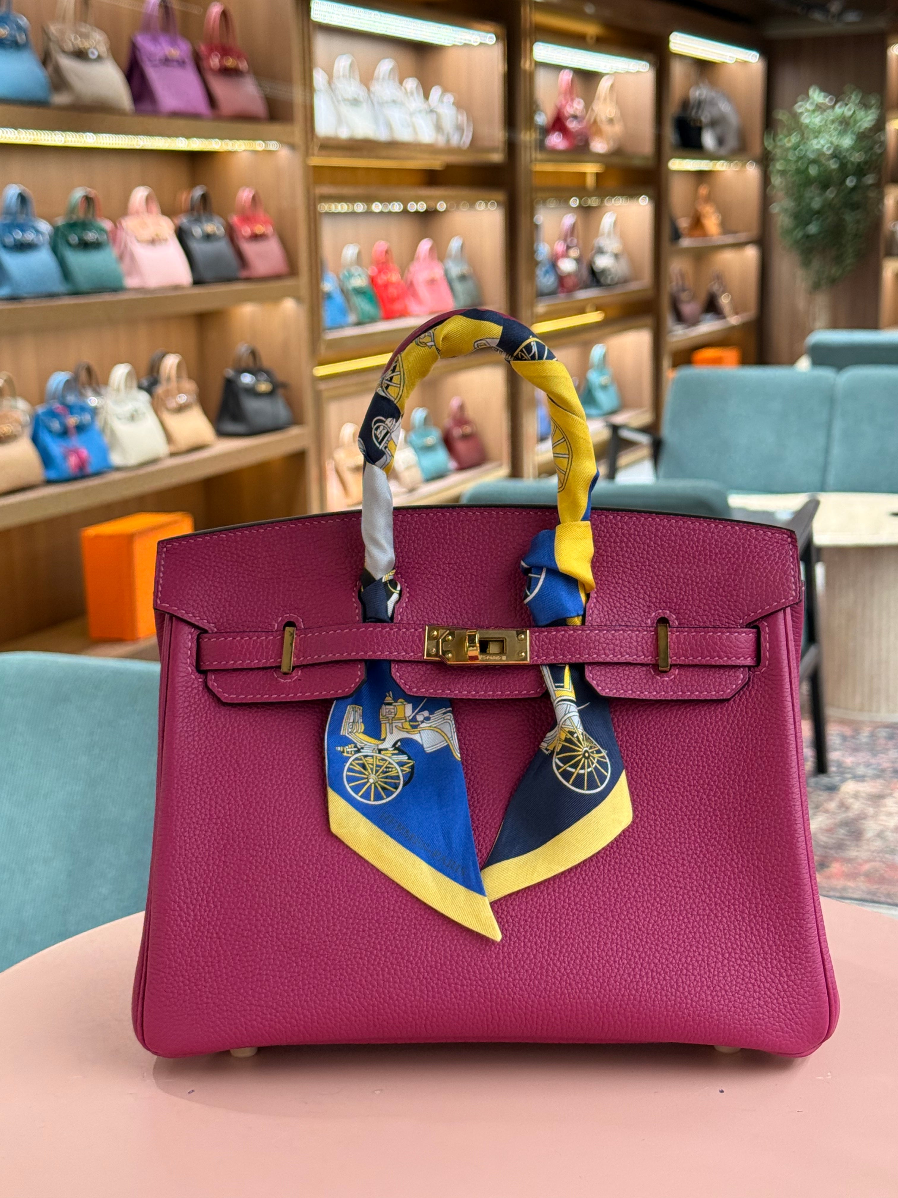 Hermes | Birkin (25) – Togo – Fuchsia – Gold Hardware