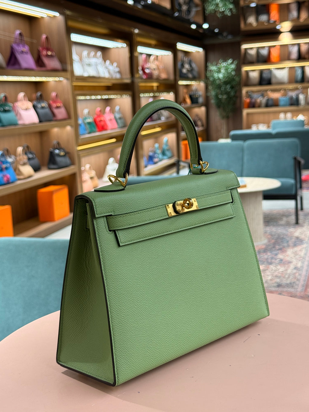 Hermes | Kelly (25) – Epsom – Vert Veronese – Gold Hardware