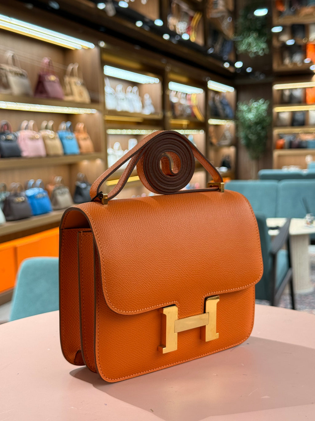 Hermes | Constance (18) – Epsom – Orange – Gold Hardware