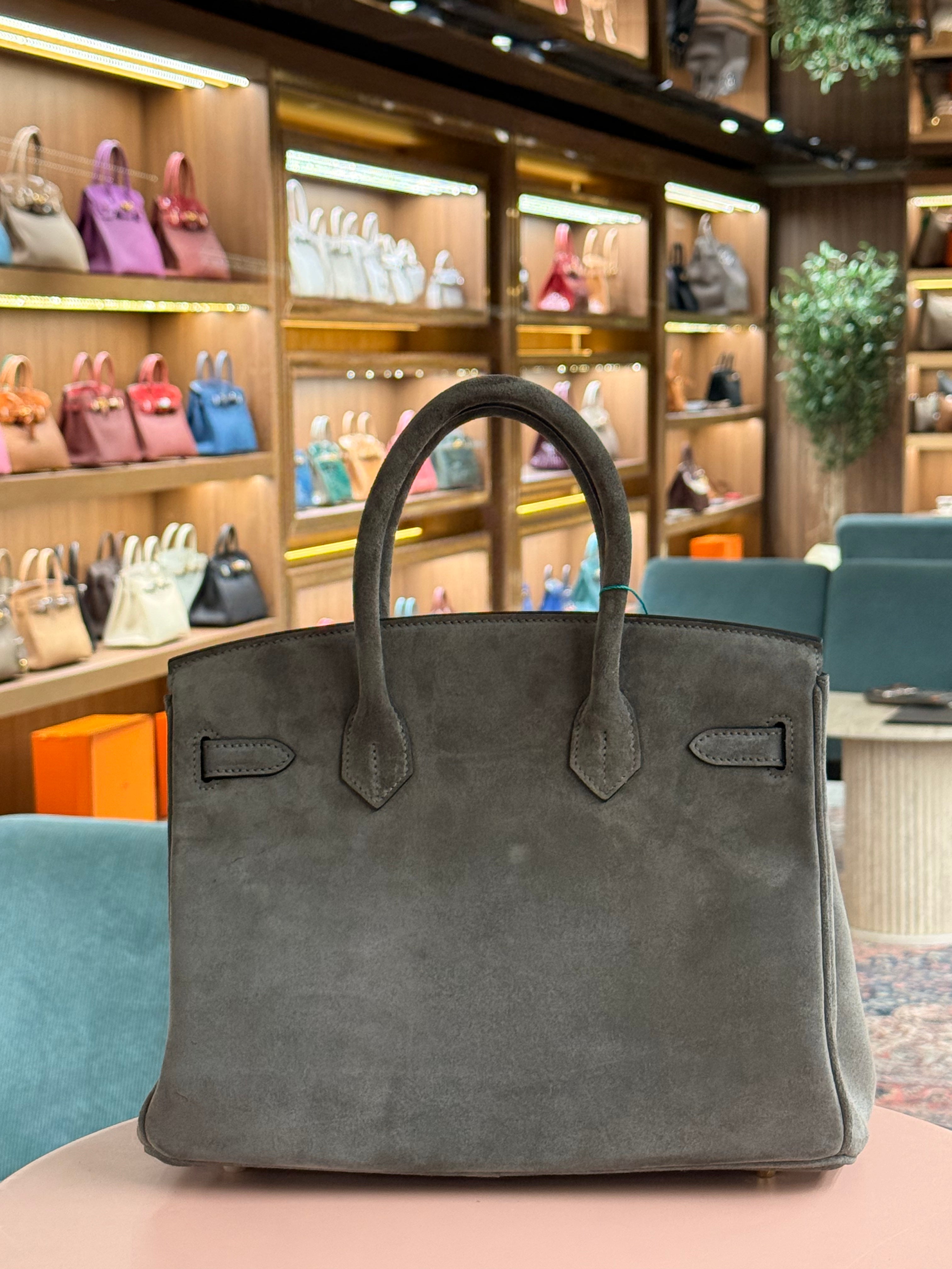 Hermes | Birkin (30) – Suede – Gris Tourterelle – Gold Hardware