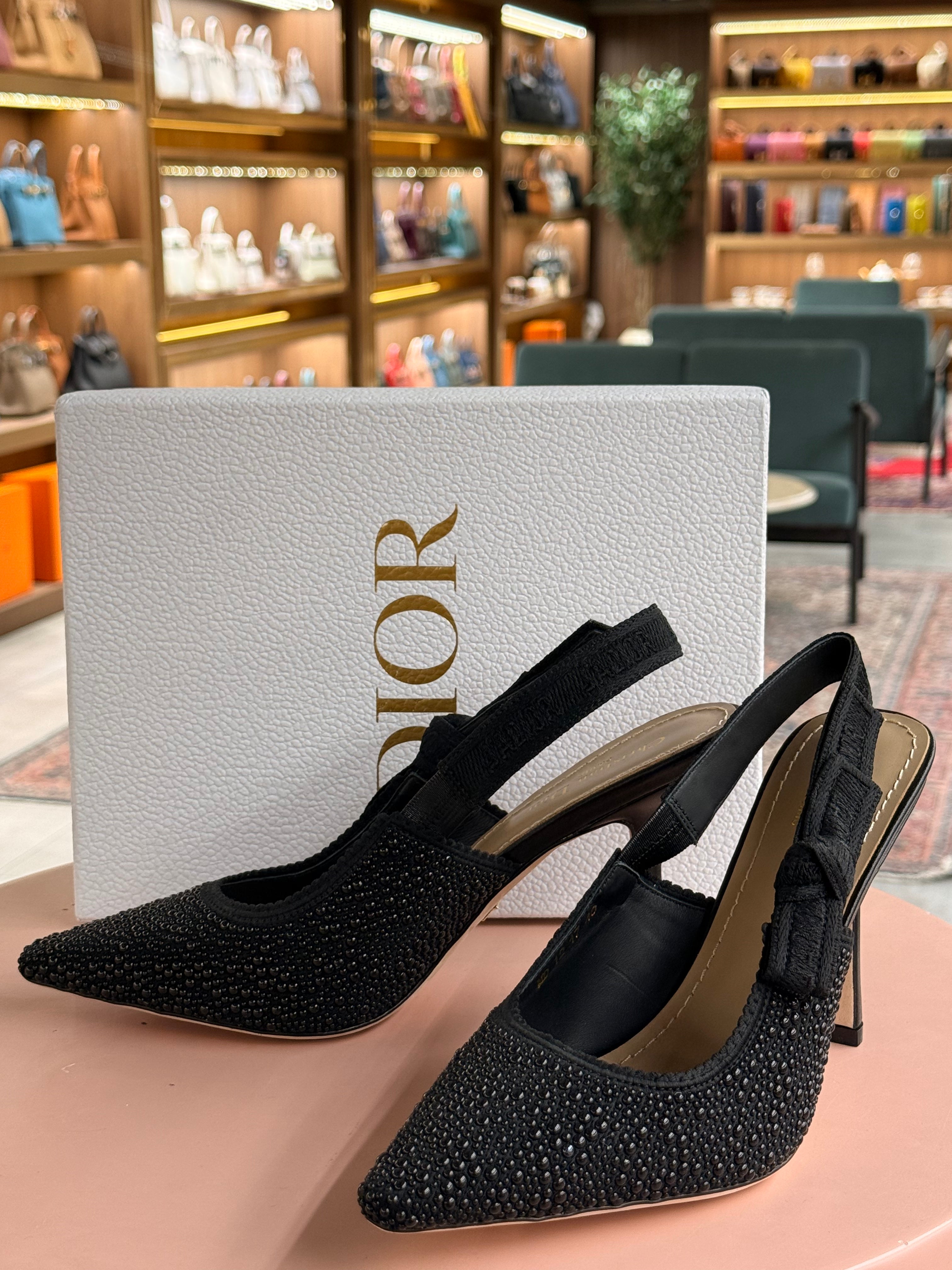 Dior | J'Adior Pump – Satin – Black – Silver Hardware
