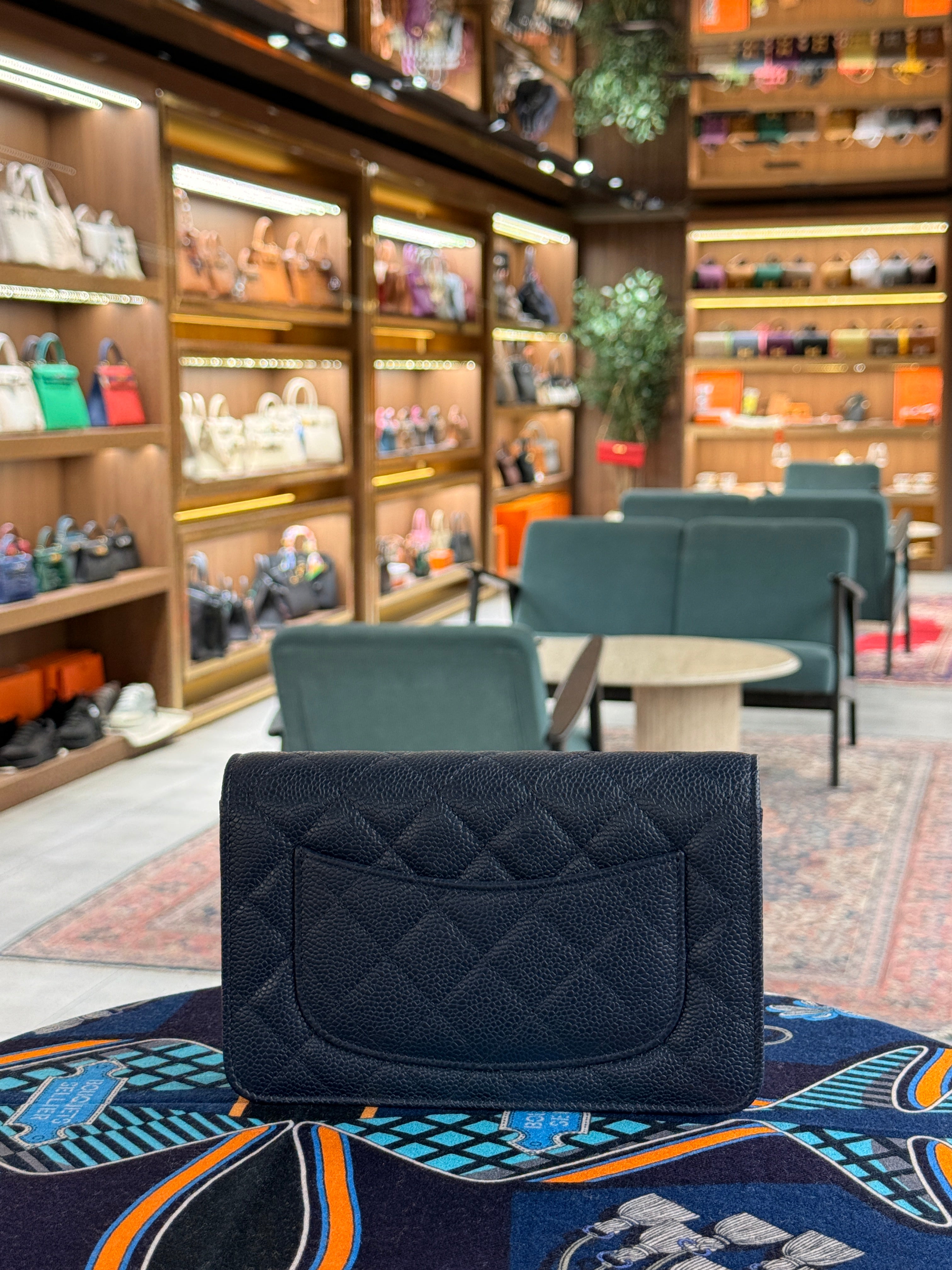 Chanel | Wallet on Chain (20) – Caviar – Navy – Gold Hardware
