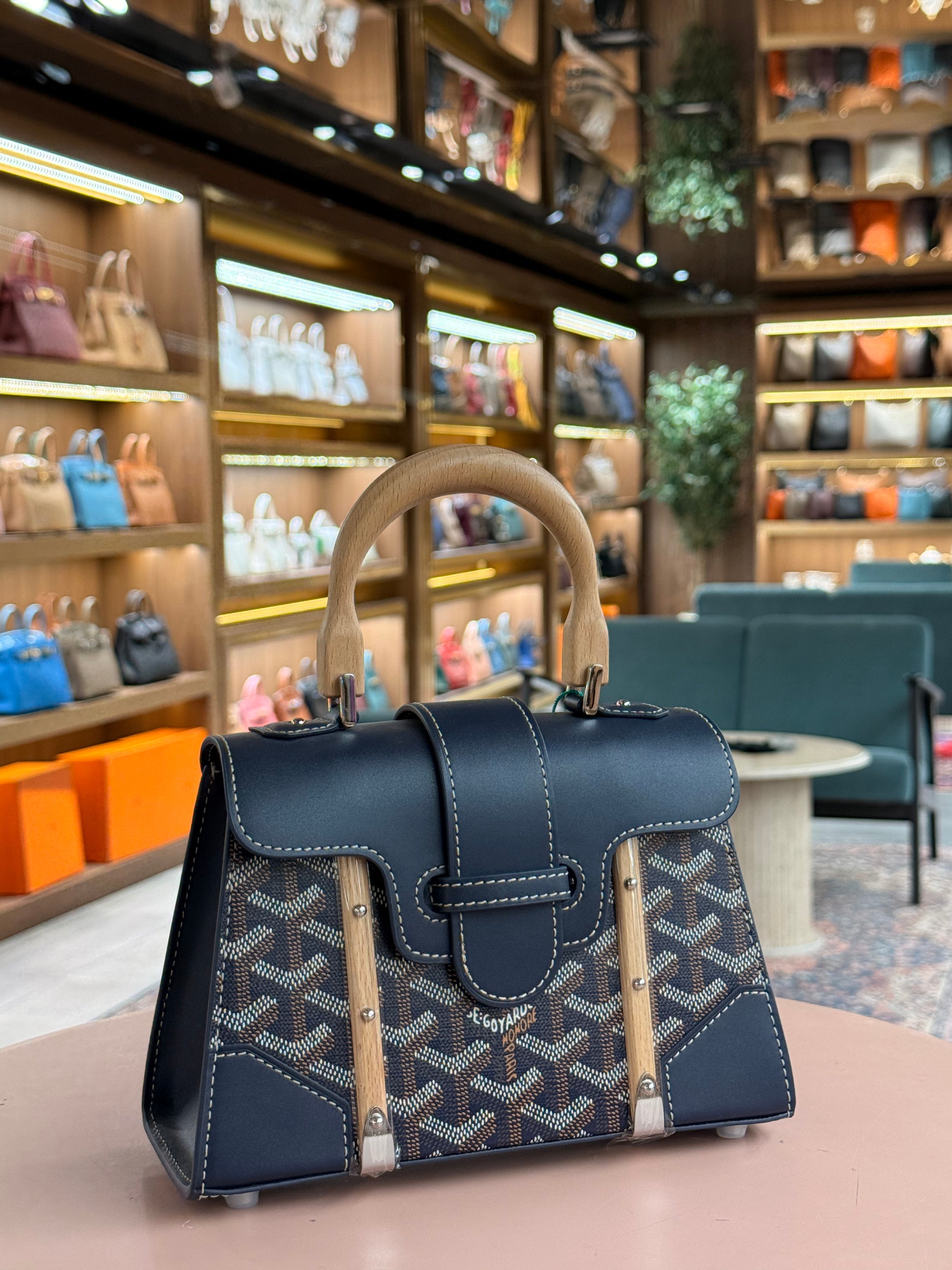 Goyard | Saigon (Mini) – Canvas – Navy/Beige – Silver Hardware