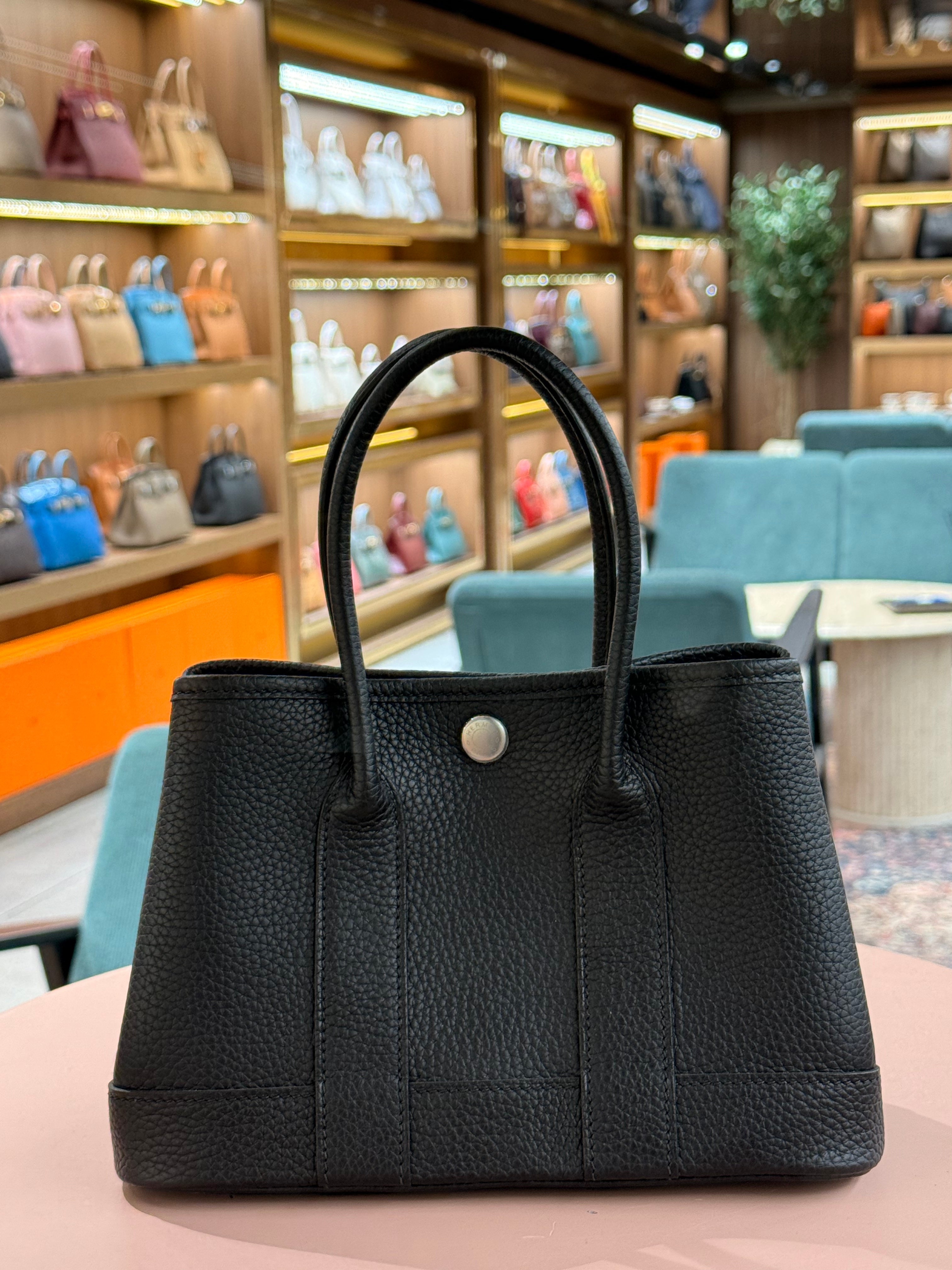 Hermes | Garden Party (23) – Togo – Black – Silver Hardware