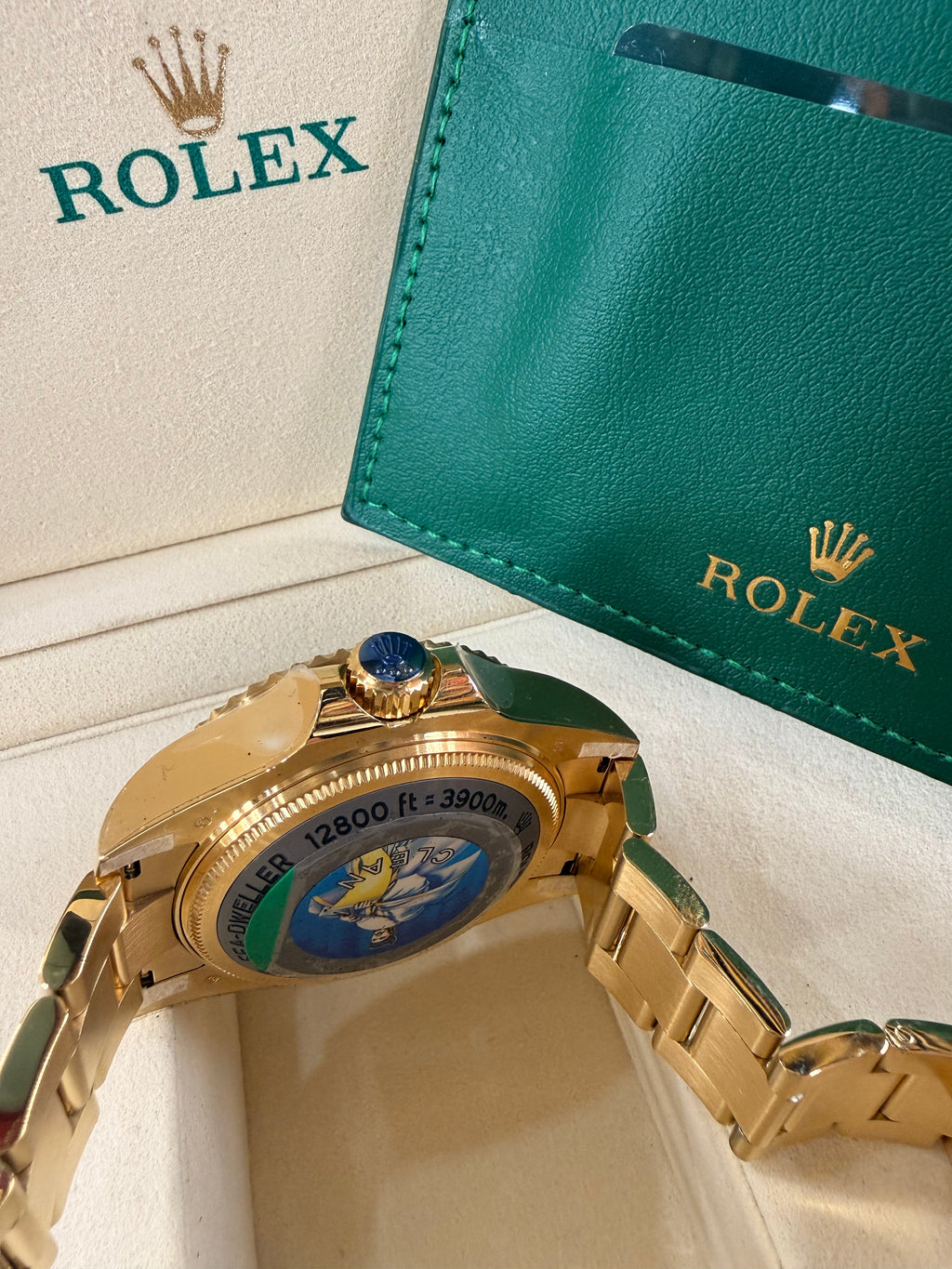 Rolex | DeepSea – Stainless Steel – Blue – Gold Hardware