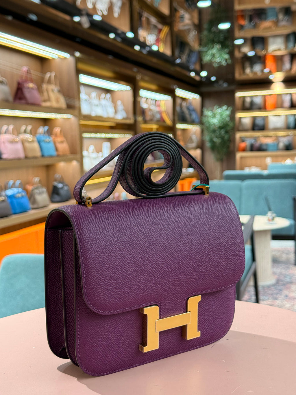 Hermes | Constance (18) – Epsom – Violet – Gold Hardware