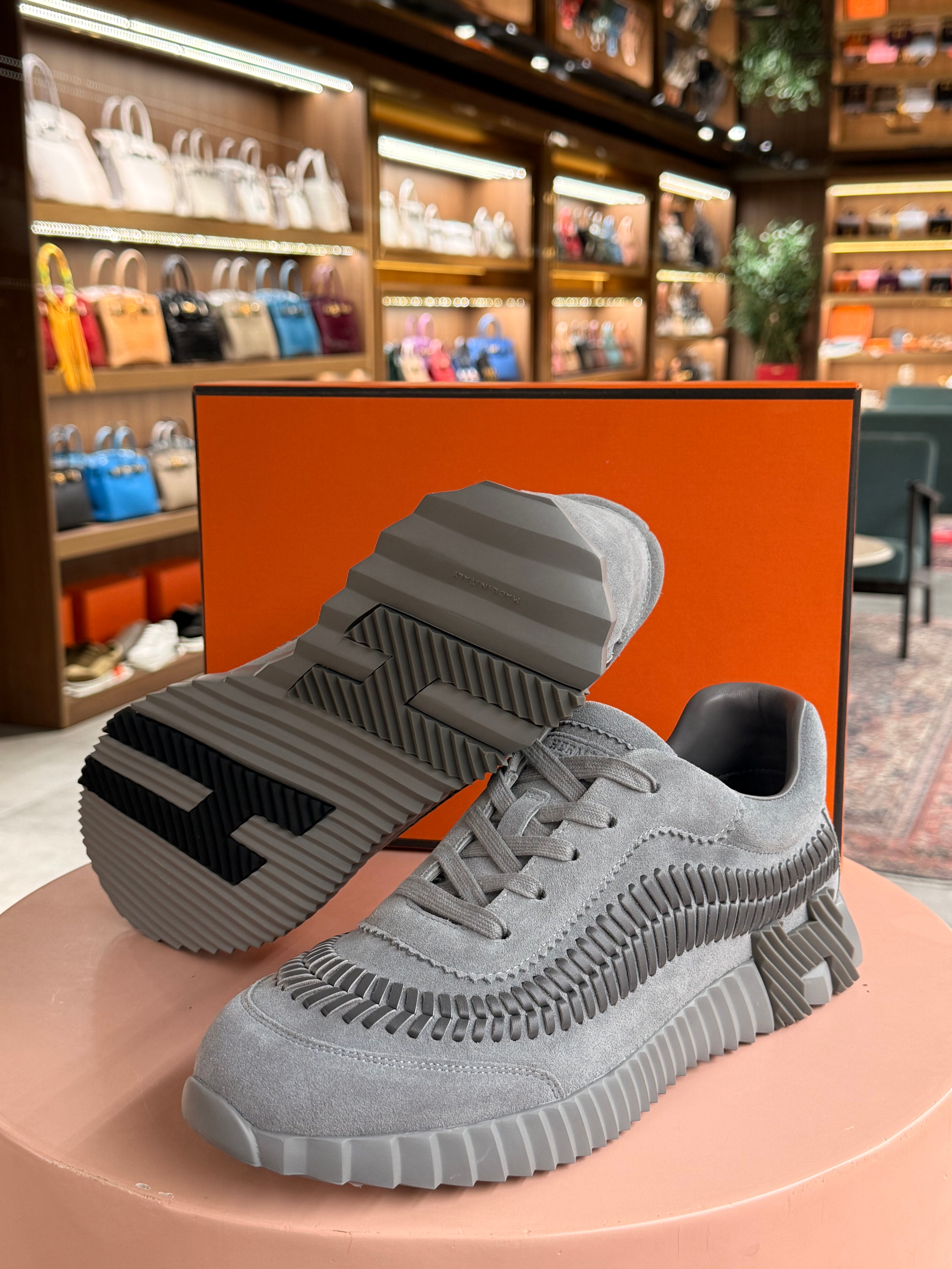 Hermes | Bouncing – Suede – Grey – Grey Hardware