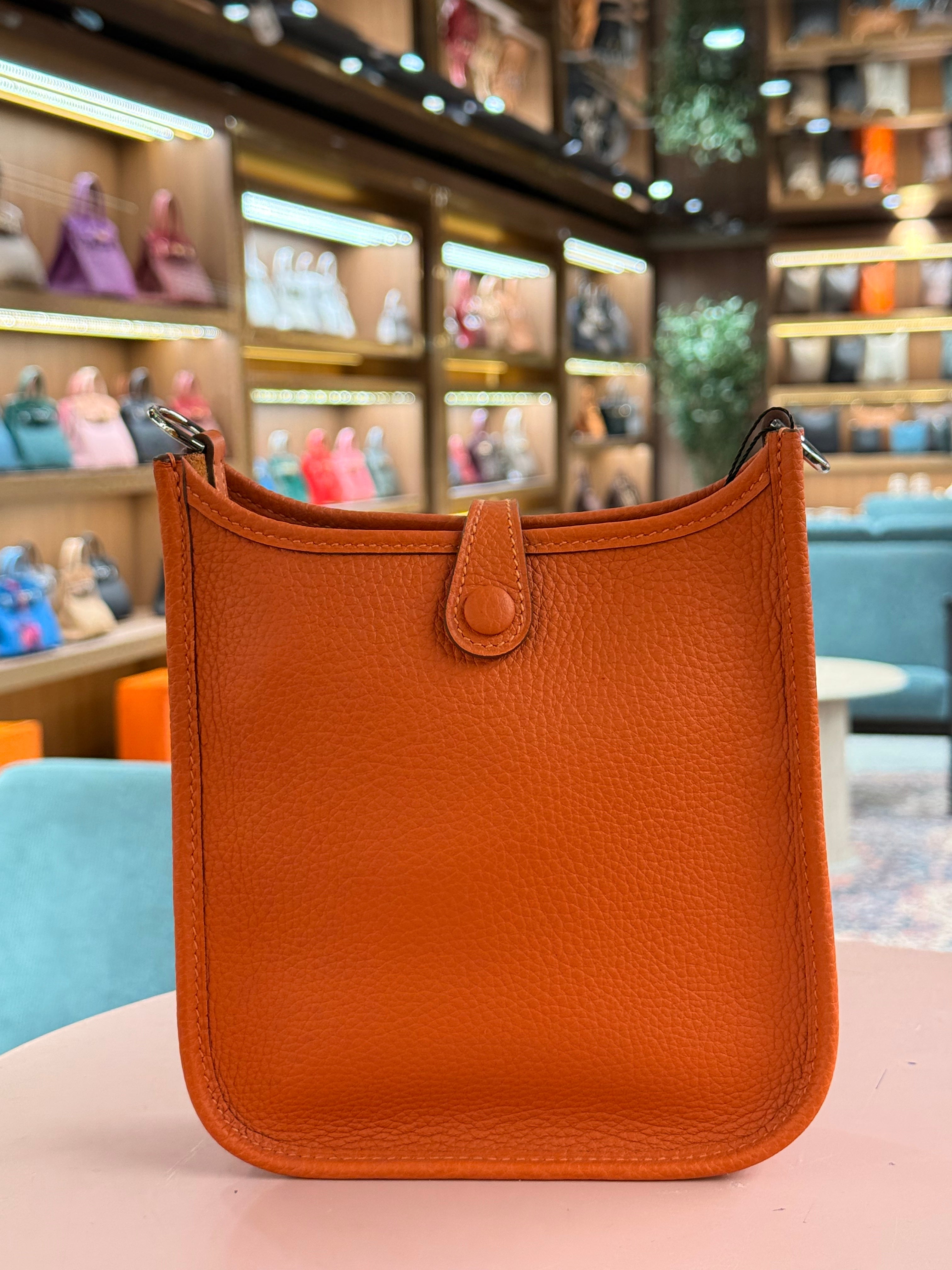 Hermes | Evelyne (Small) – Clemence – Orange – Gold Hardware