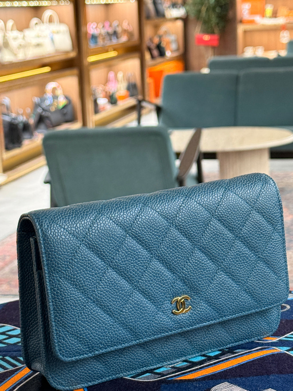 Chanel | Wallet on Chain (20) – Caviar – Bleu Nuit – Gold Hardware