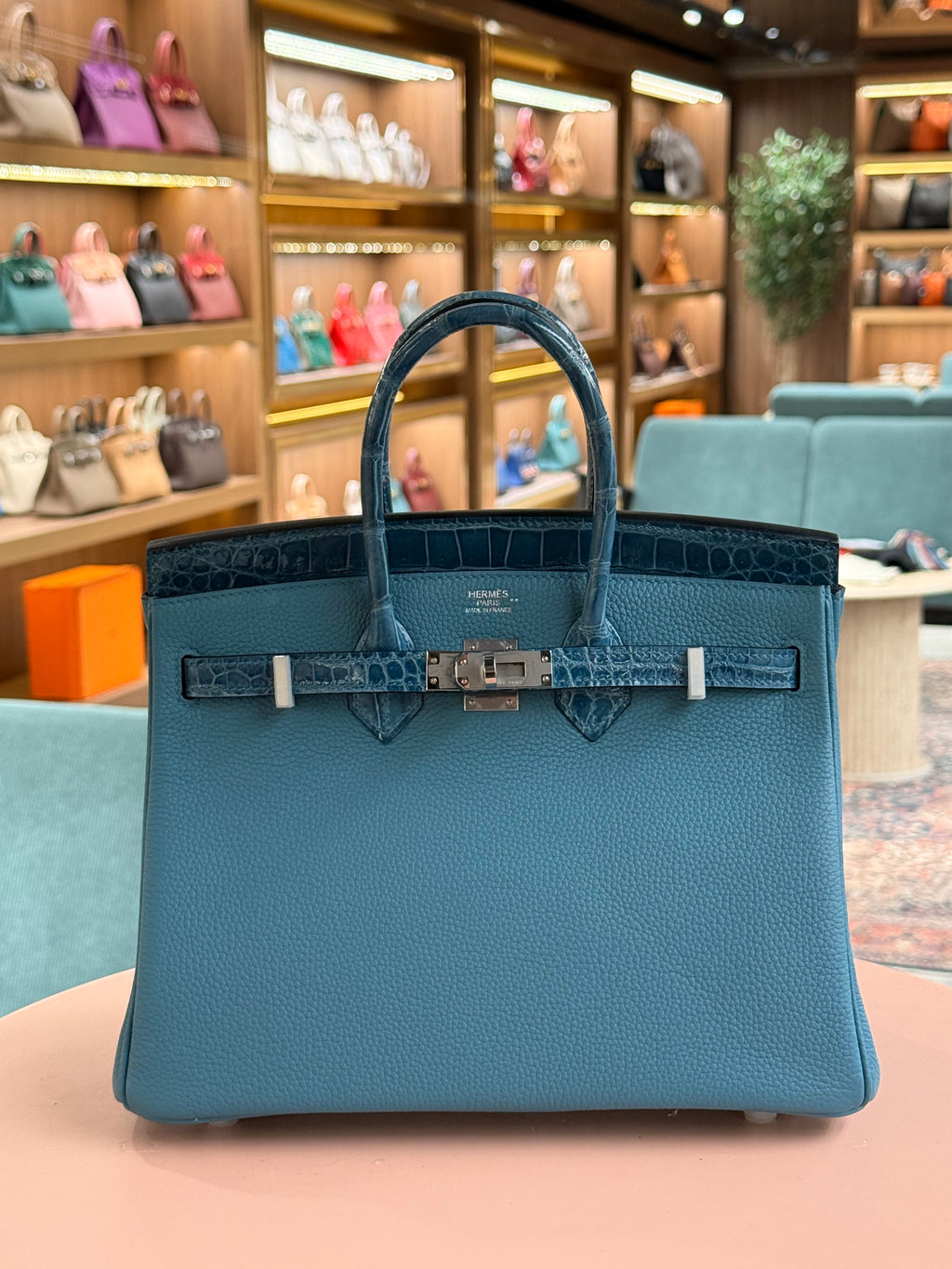 Hermes | Birkin (25) – Togo – Bleu Brume – Palladium Hardware