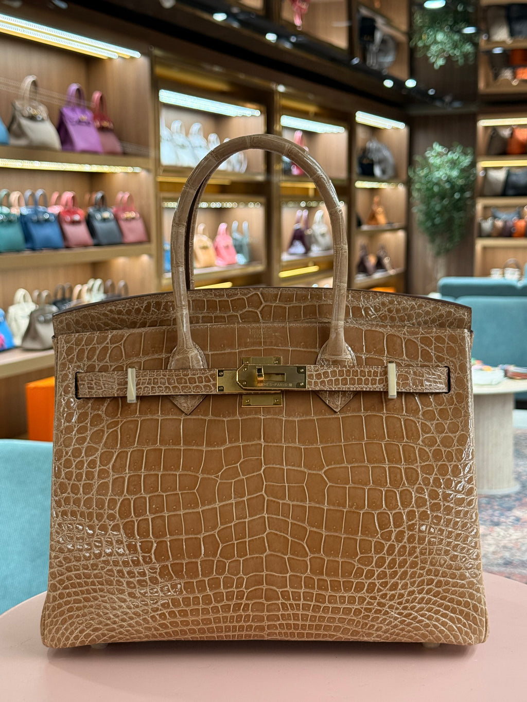 Hermes | Birkin (30) – Crocodile – Gold – Gold Hardware