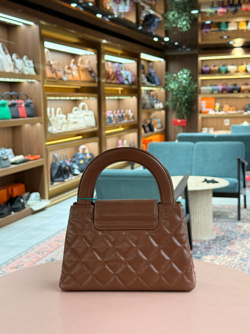 Chanel | Coco Handle Bag – Lambskin – Brown – Gold Hardware