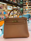 Hermes | Kelly (28) – Togo – Gold – Gold Hardware