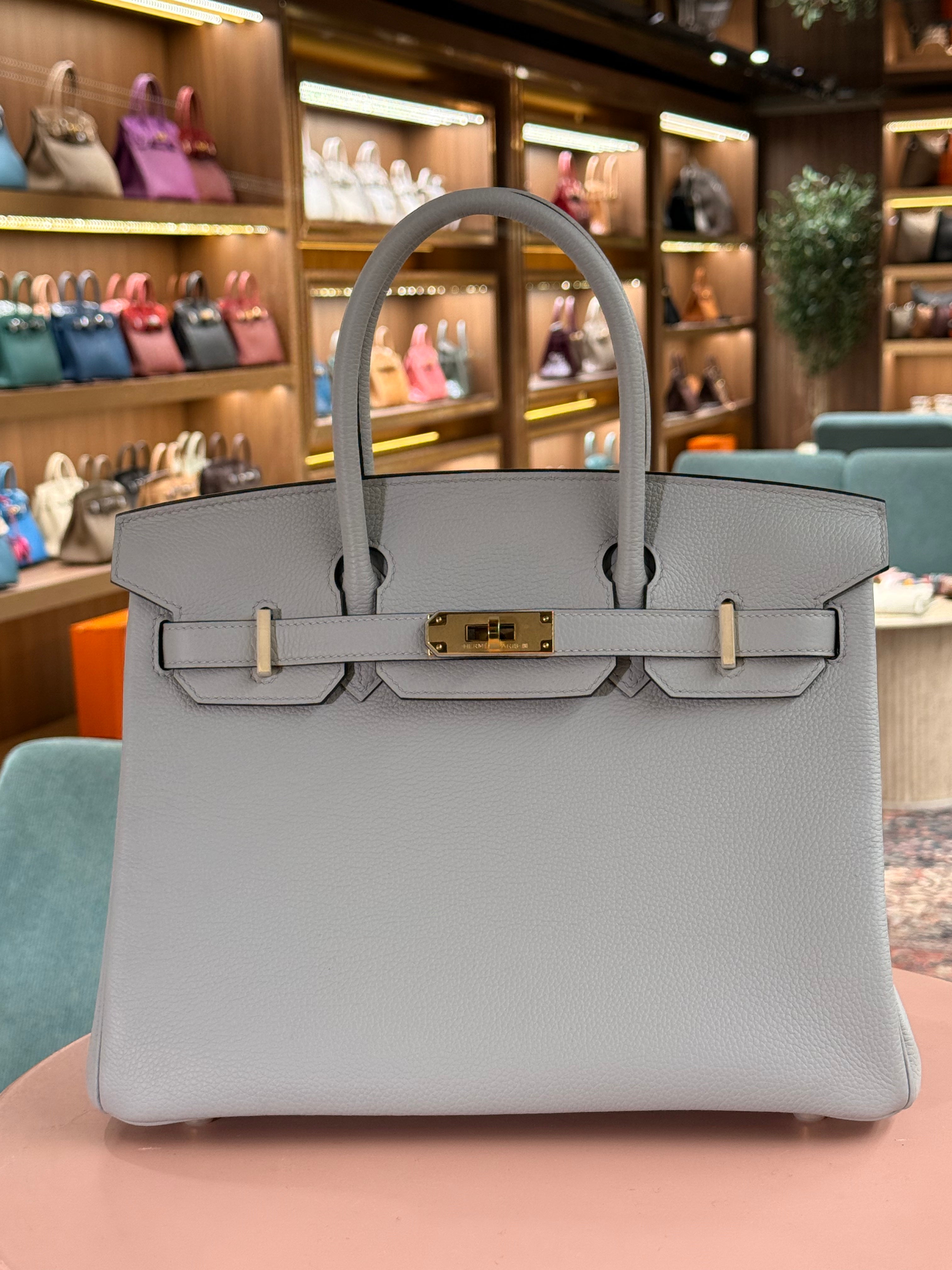 Hermes | Birkin (30) – Togo – Bleu Glacier – Gold Hardware