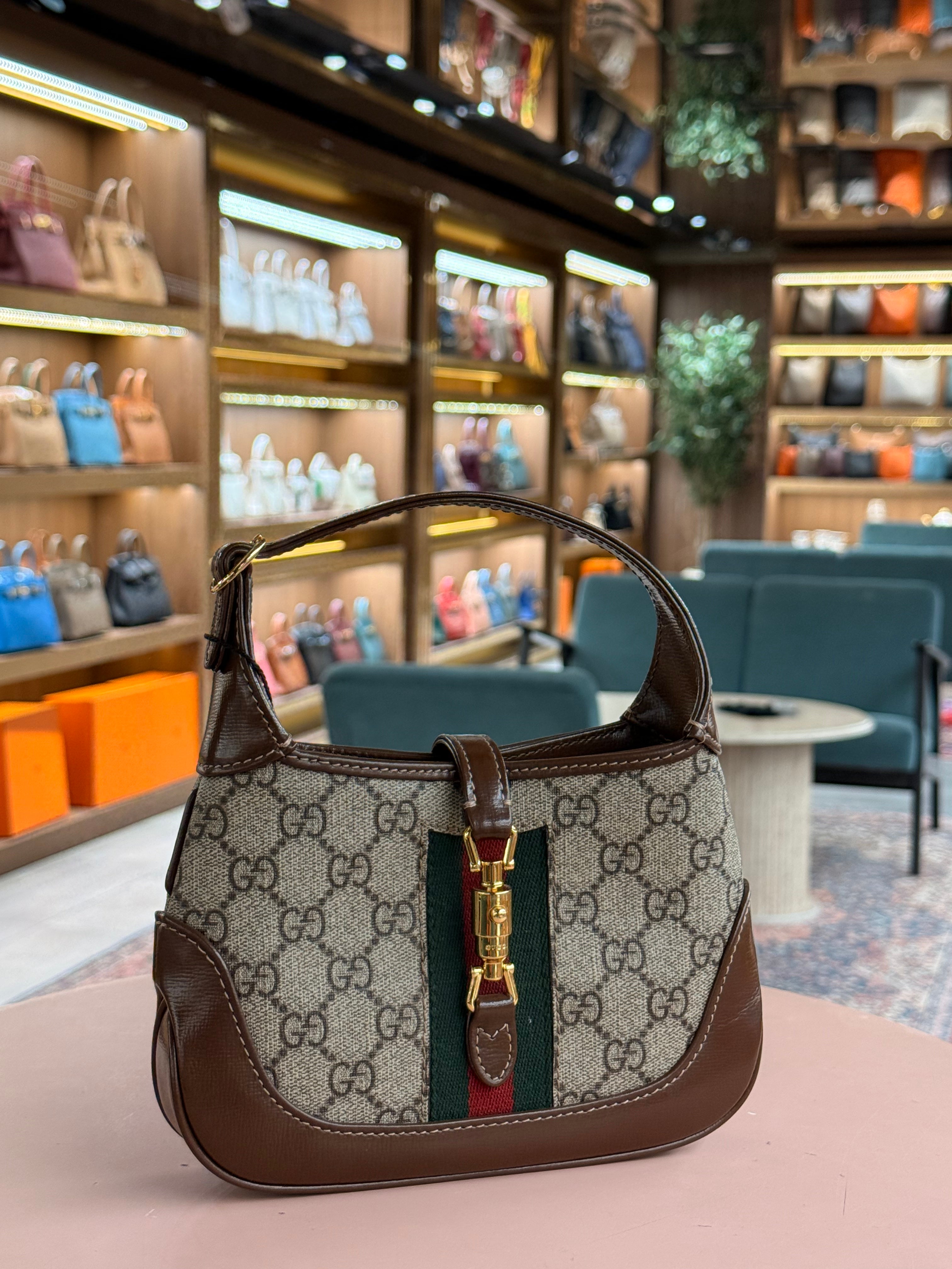 Gucci | Jackie-1961 (Mini) – Canvas – Beige/Brown – Gold Hardware