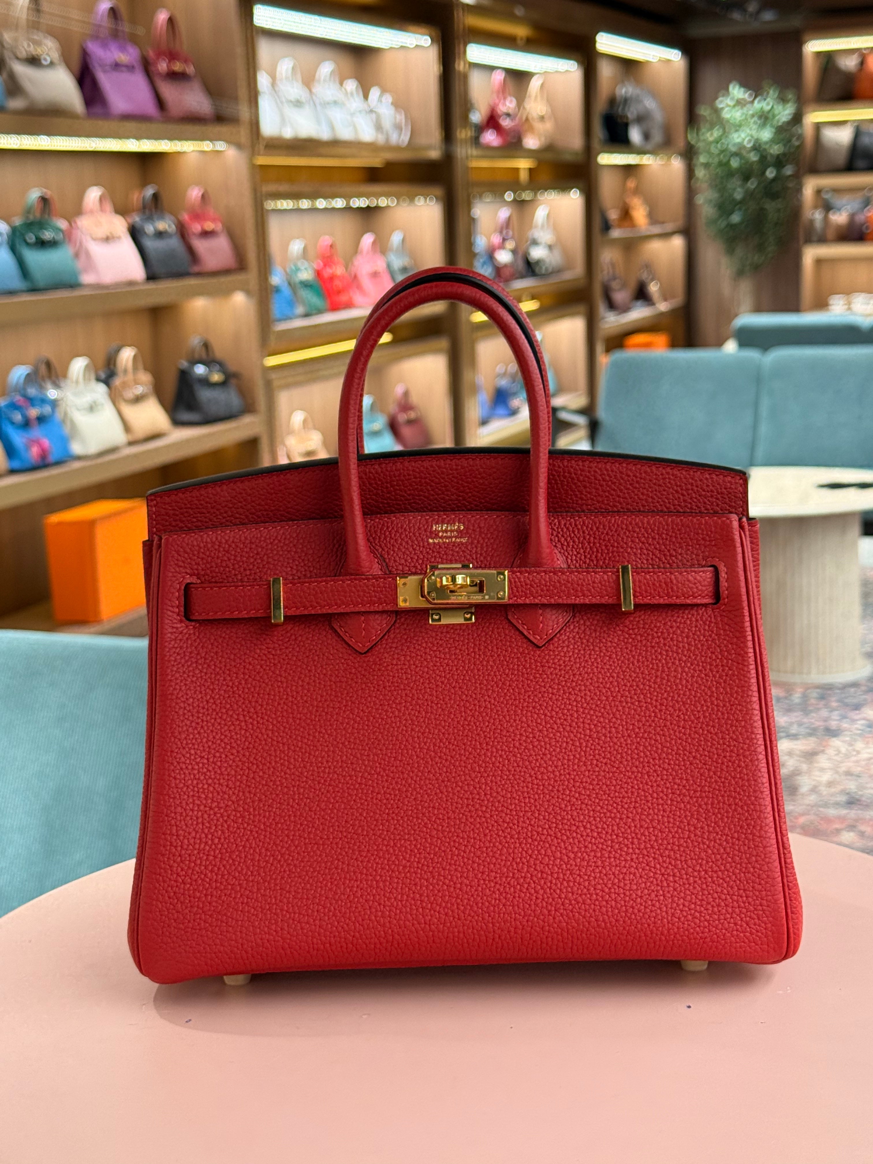 Hermes | Birkin (25) – Togo – Rouge H – Gold Hardware