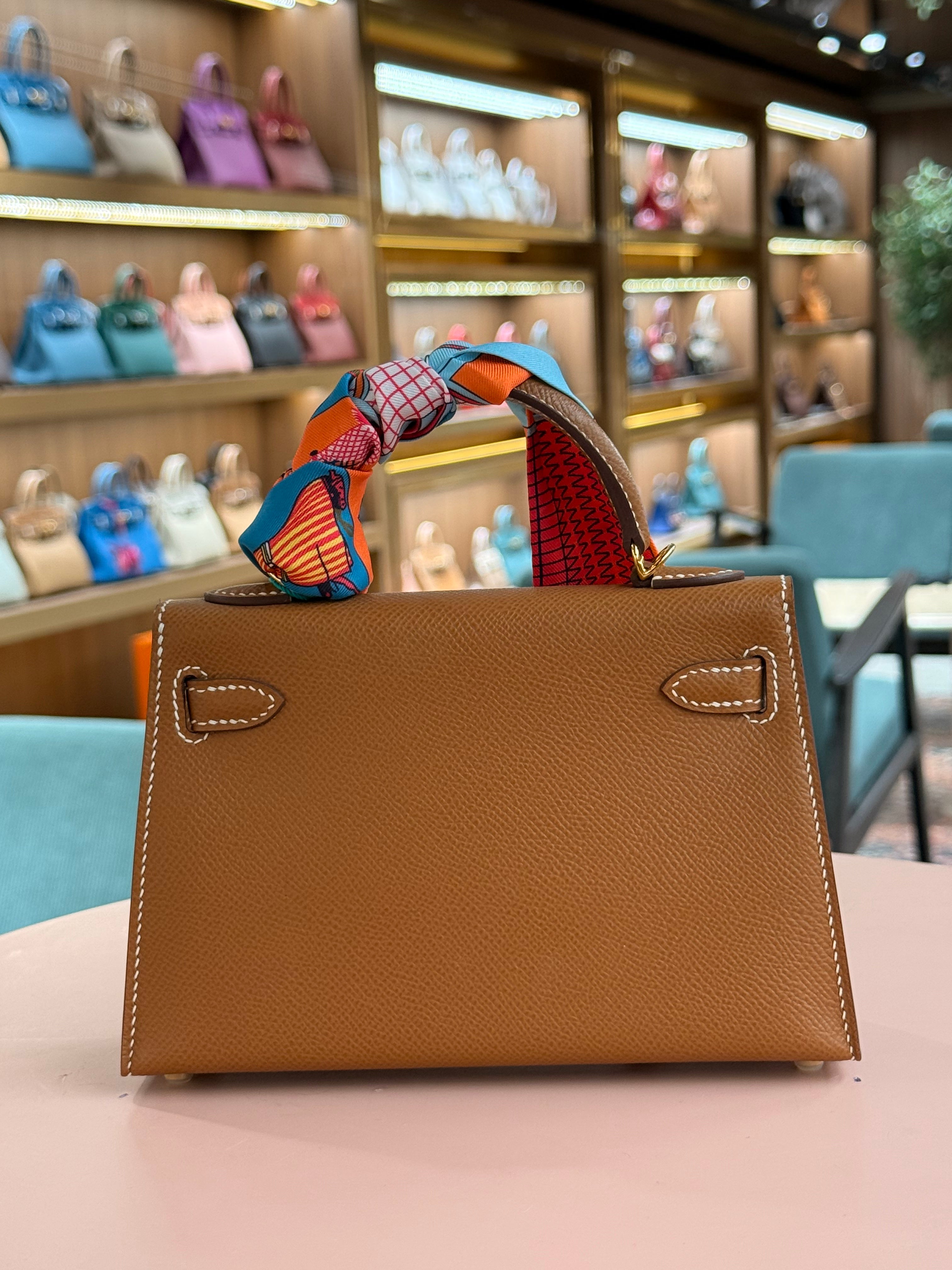 Hermes | Kelly (Mini) – Epsom – Gold – Gold Hardware