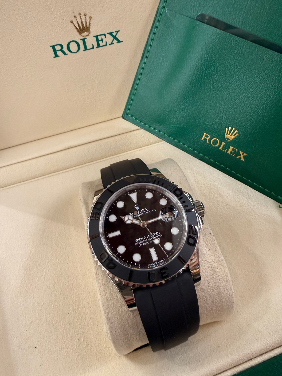 Rolex | Yacht-Master – Rubber – Black – Silver Hardware