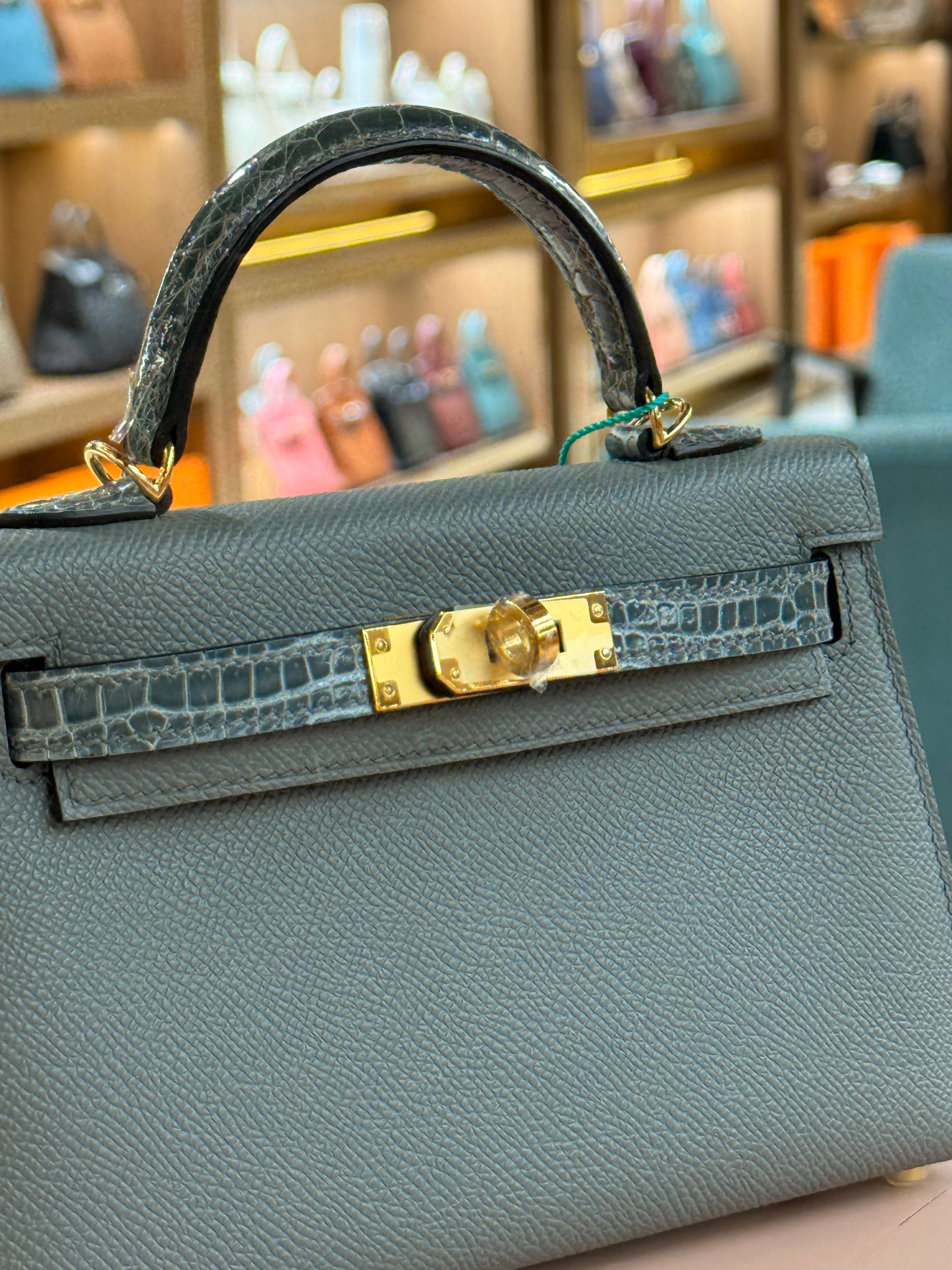 Hermes | Kelly (Mini) – Epsom – Gris T – Gold Hardware