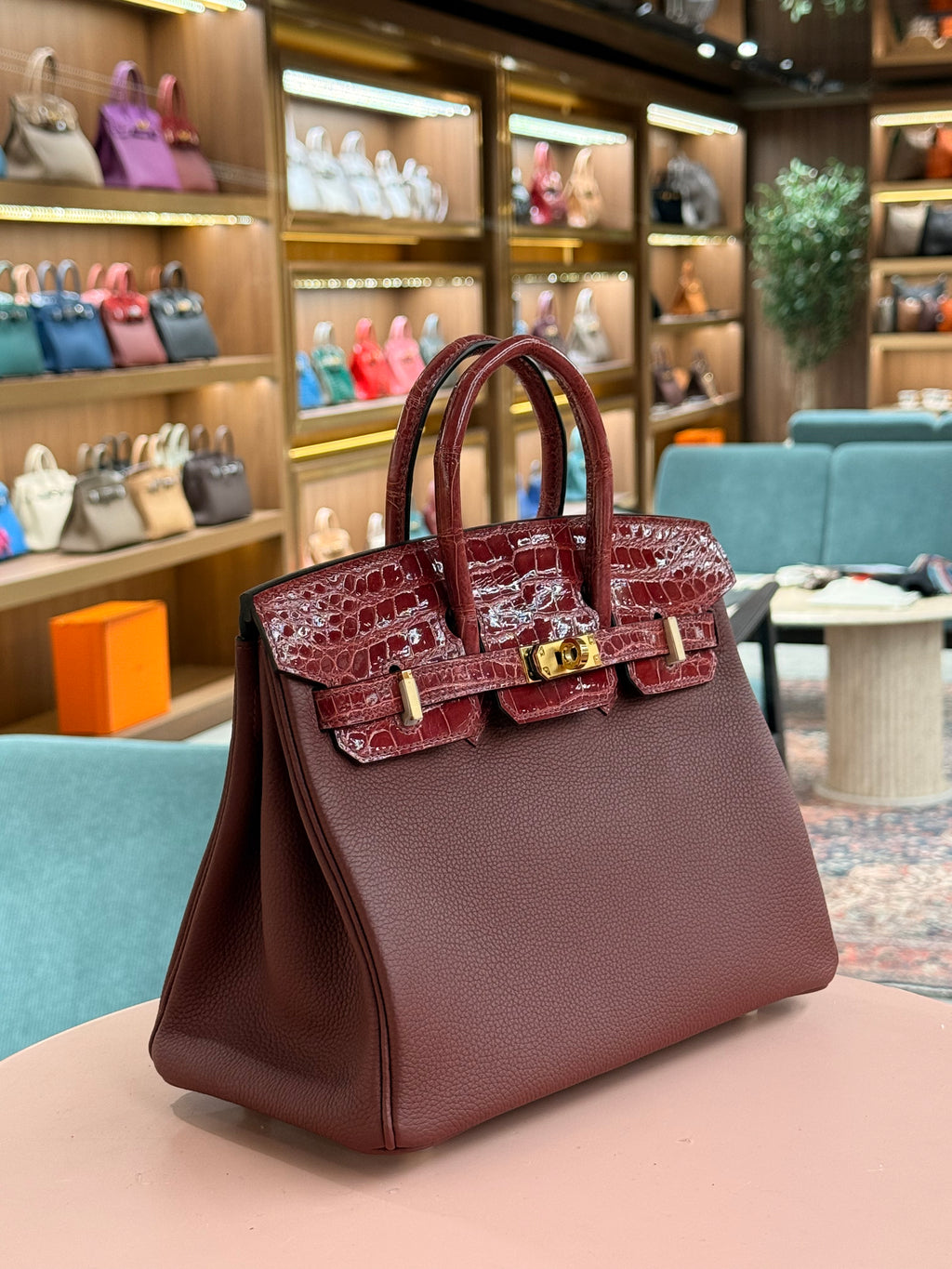 Hermes | Birkin Touch (25) – Togo – Rouge H – Gold Hardware