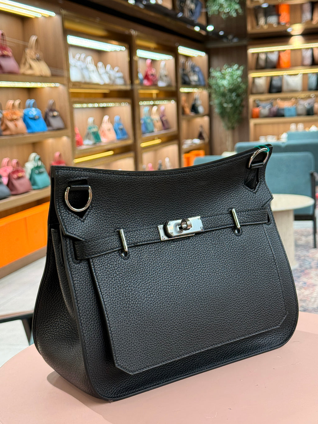 Hermes | Jypsiere (28) – Togo – Black – Palladium Hardware