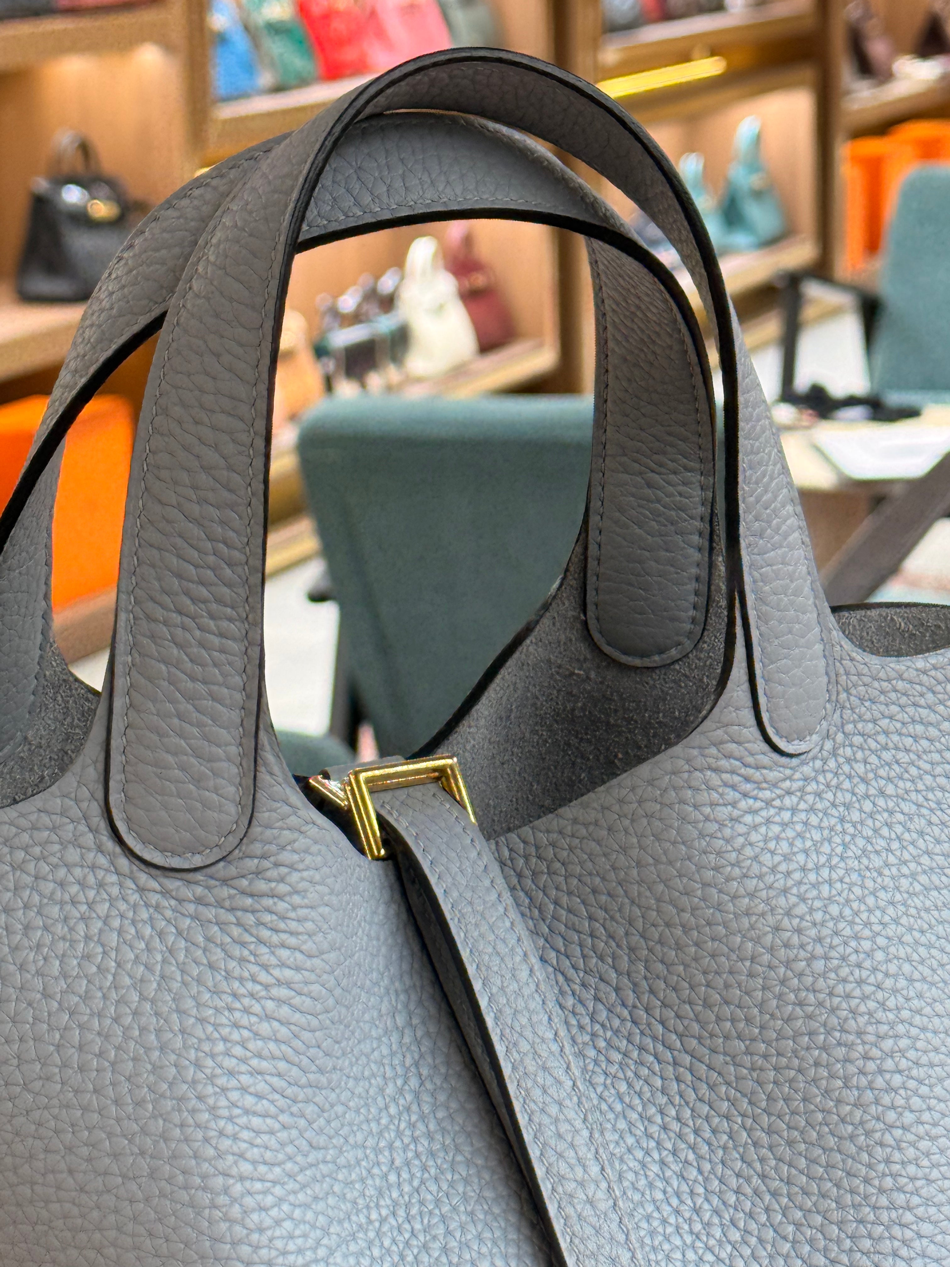 Hermes | Picotin – Clemence – Gris Perle – Gold Hardware