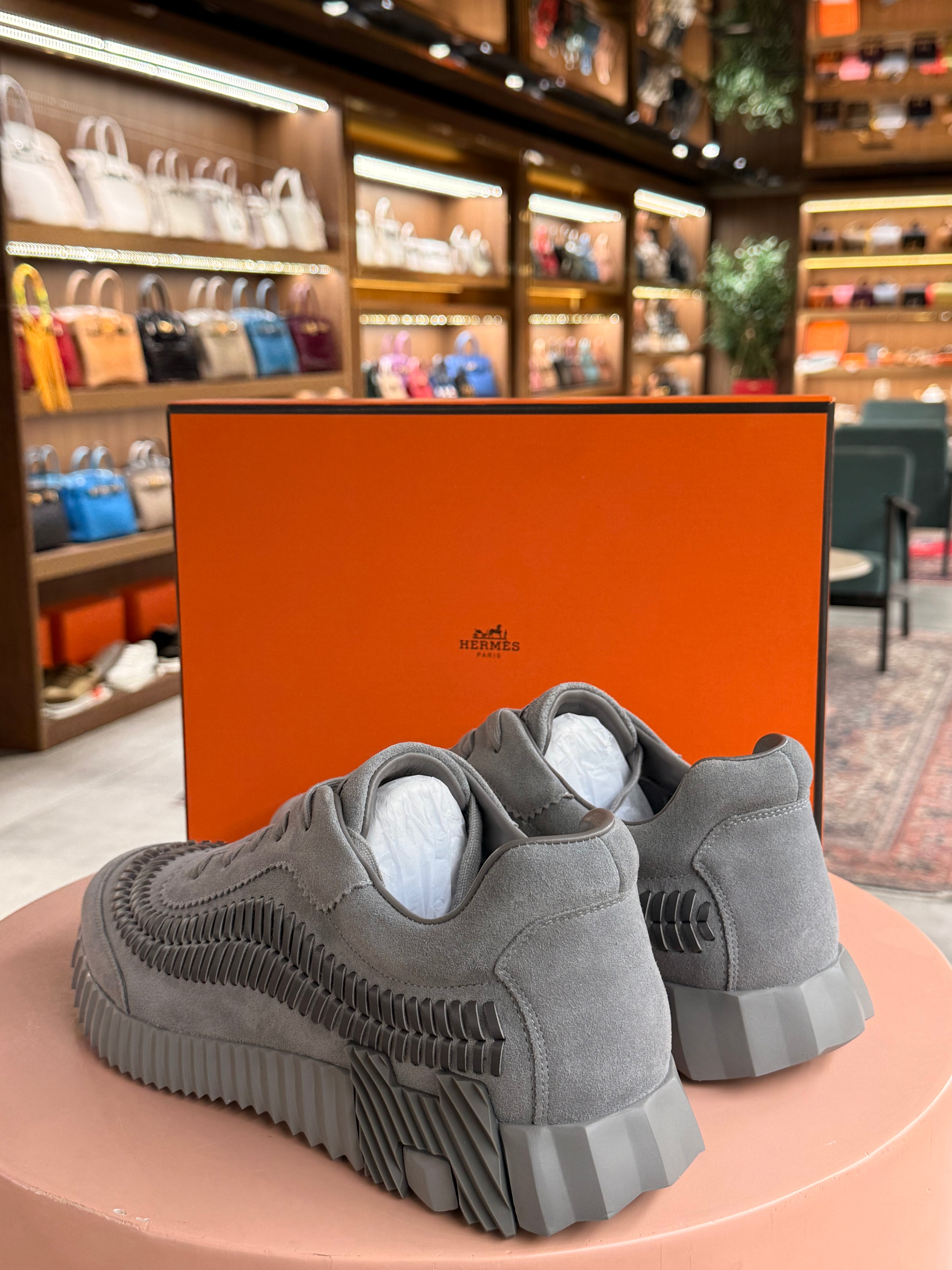 Hermes | Bouncing – Suede – Grey – Grey Hardware