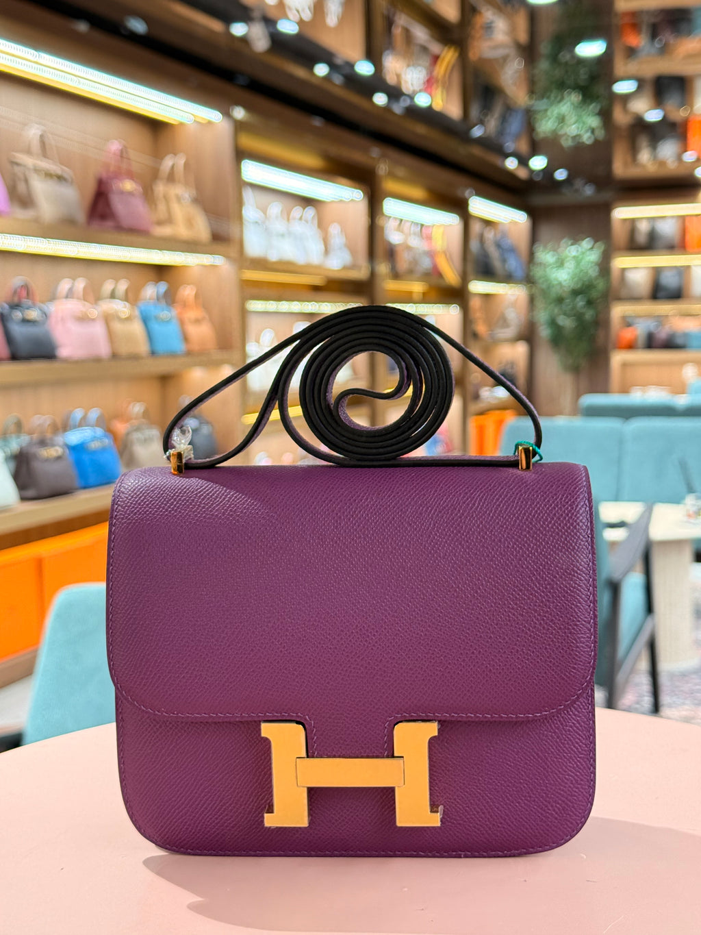 Hermes | Constance (18) – Epsom – Violet – Gold Hardware