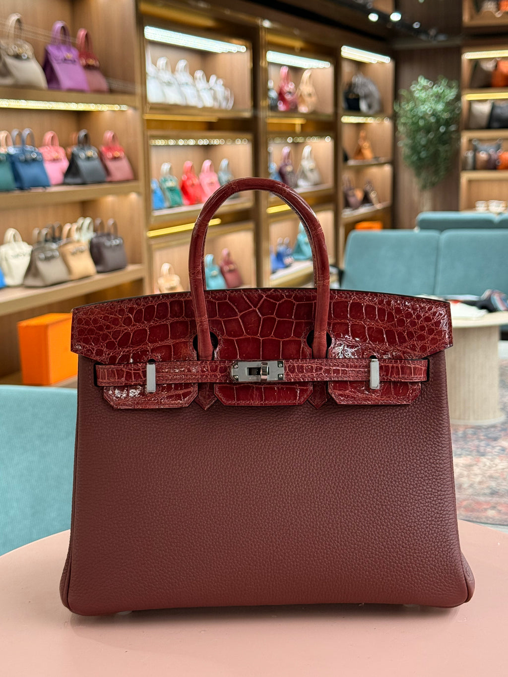 Hermes | Birkin Touch (25) – Togo – Rouge H – Palladium Hardware