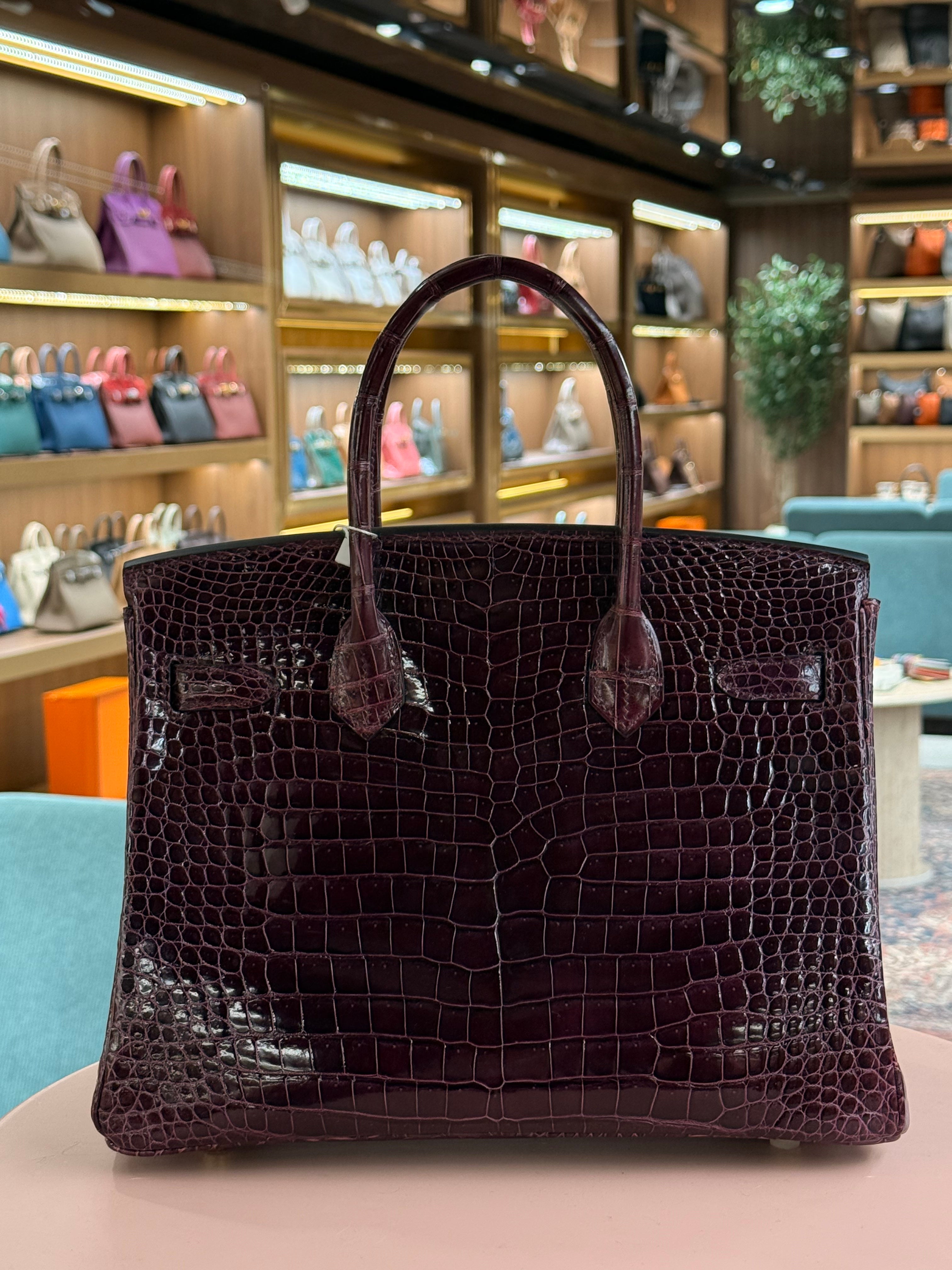 Hermes | Birkin (30) – Crocodile – Burgundy – Gold Hardware