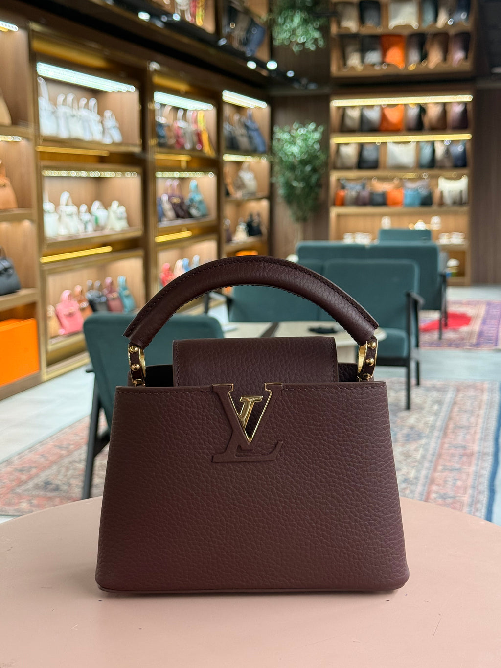 Louis Vuitton | Capucines (Mini) – Leather – Burgundy – Gold Hardware