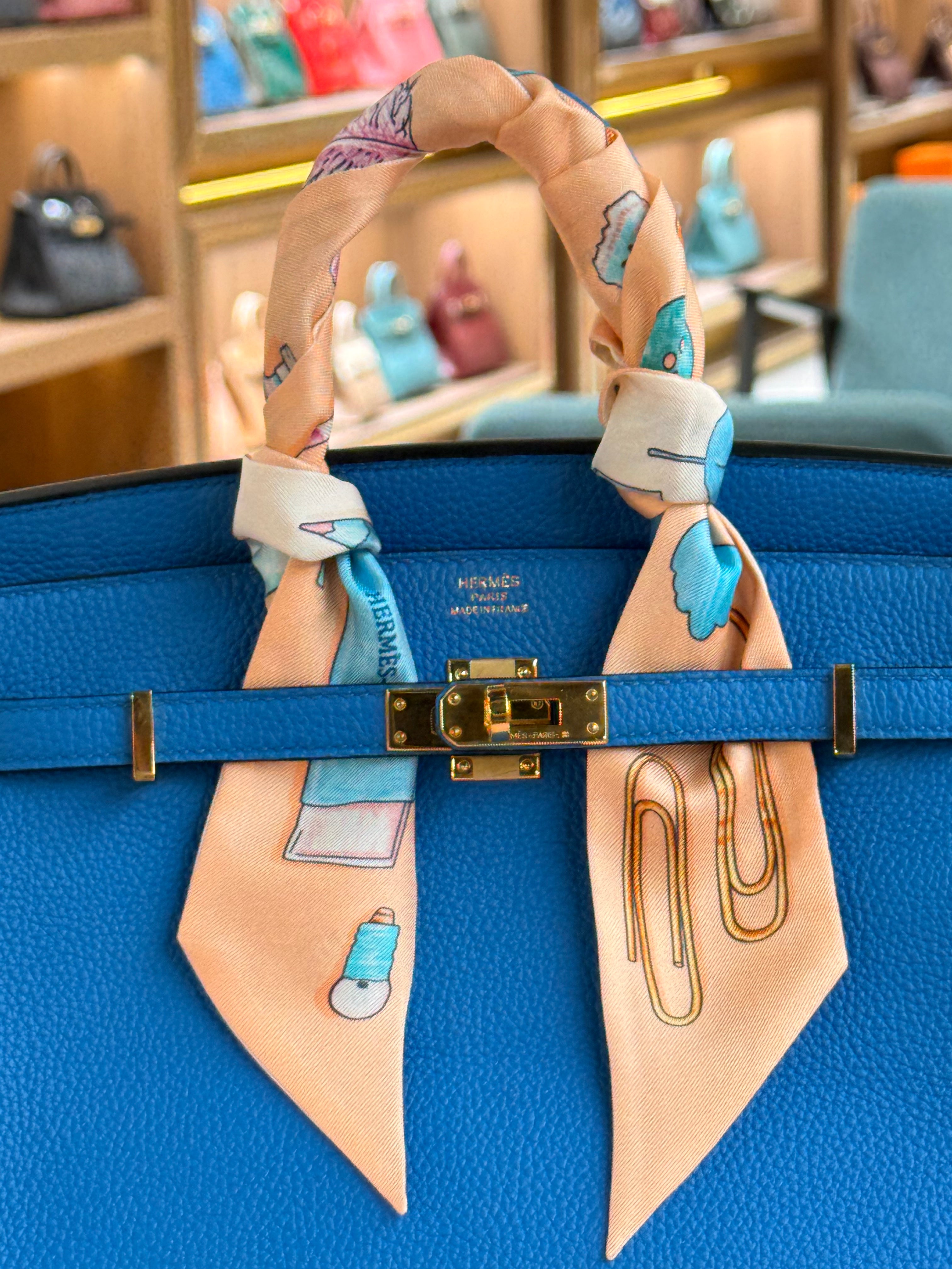 Hermes | Birkin (25) – Togo – Bleu Electrique – Gold Hardware