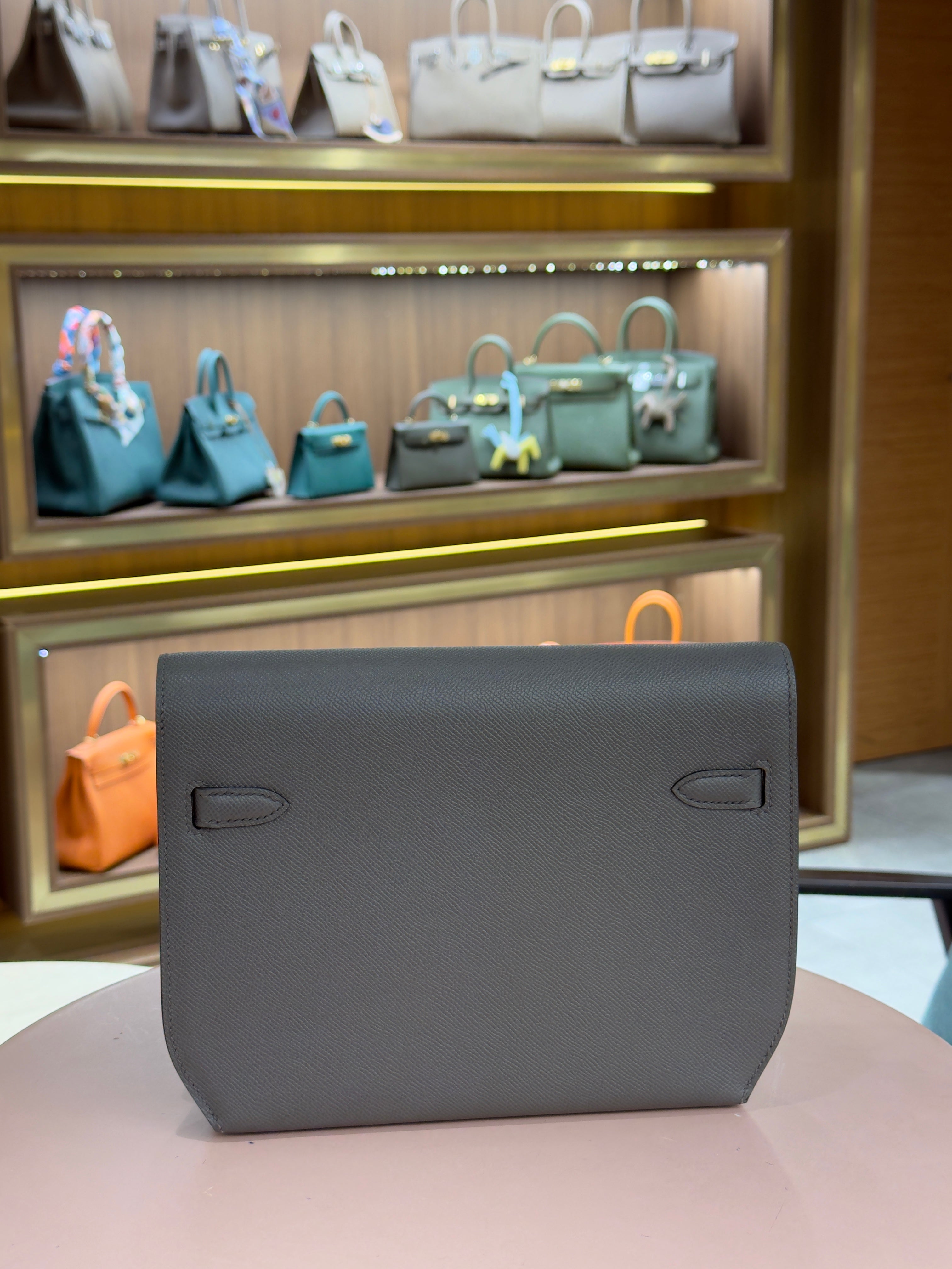 Hermes | Kelly Depeche – Epsom – Gris Tourterelle – Palladium Hardware