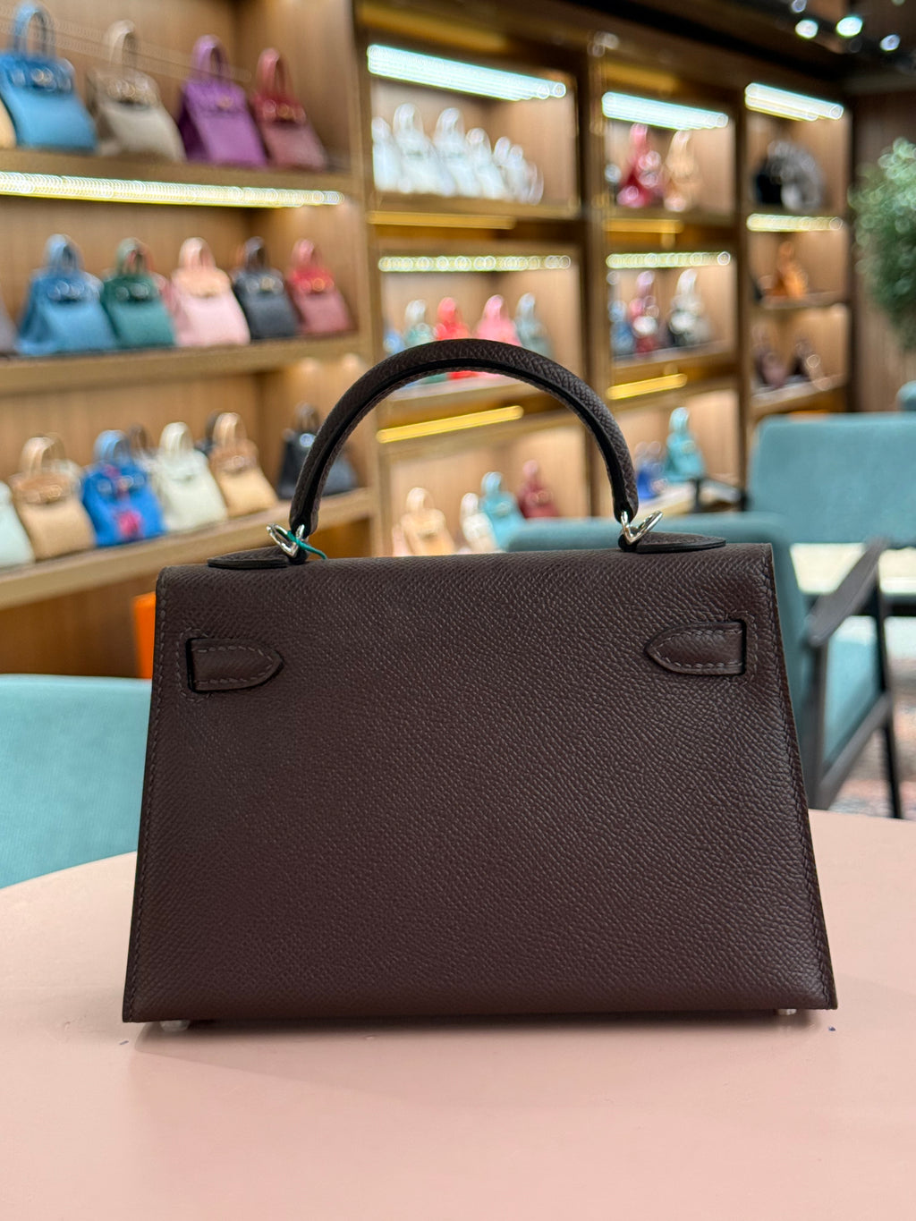 Hermes | Kelly (Mini) – Epsom – Etoupe – Palladium Hardware