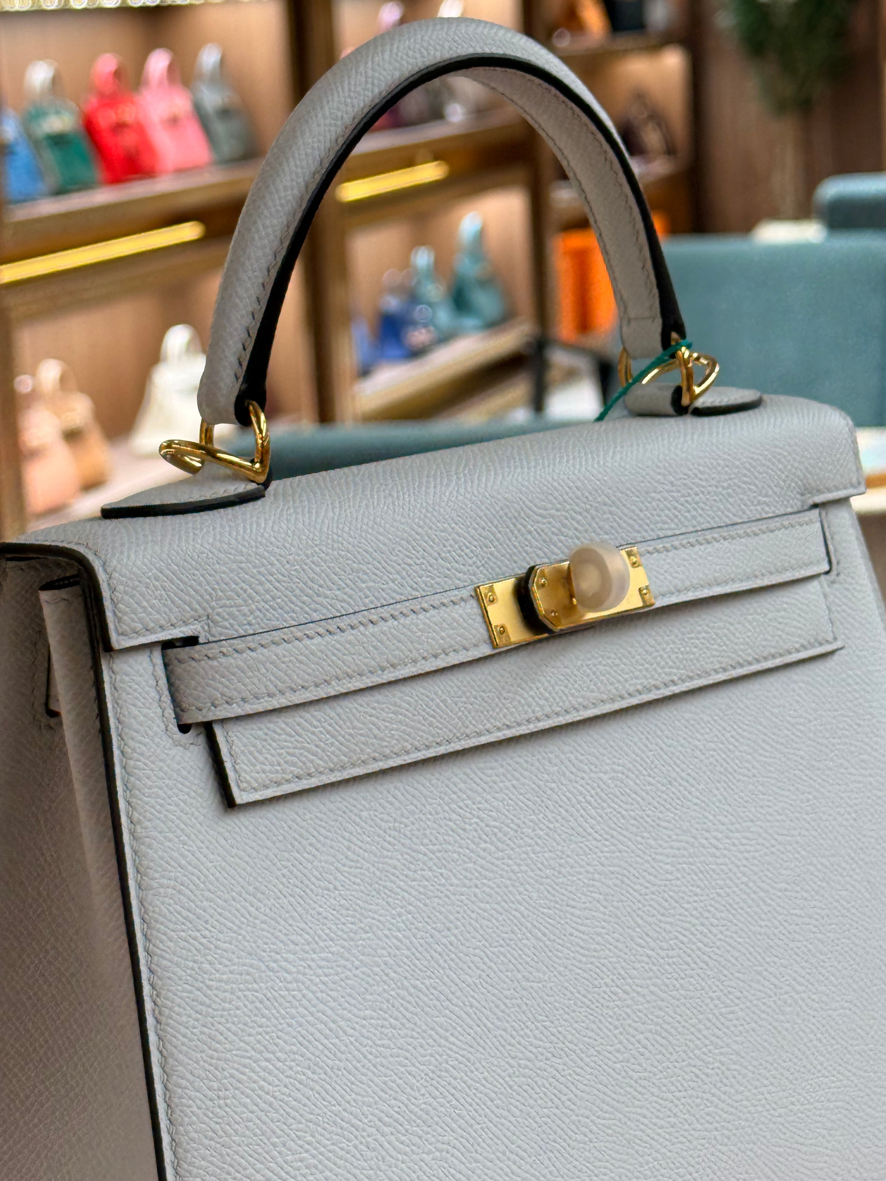 Hermes | Kelly (25) – Epsom – Blanc – Gold Hardware