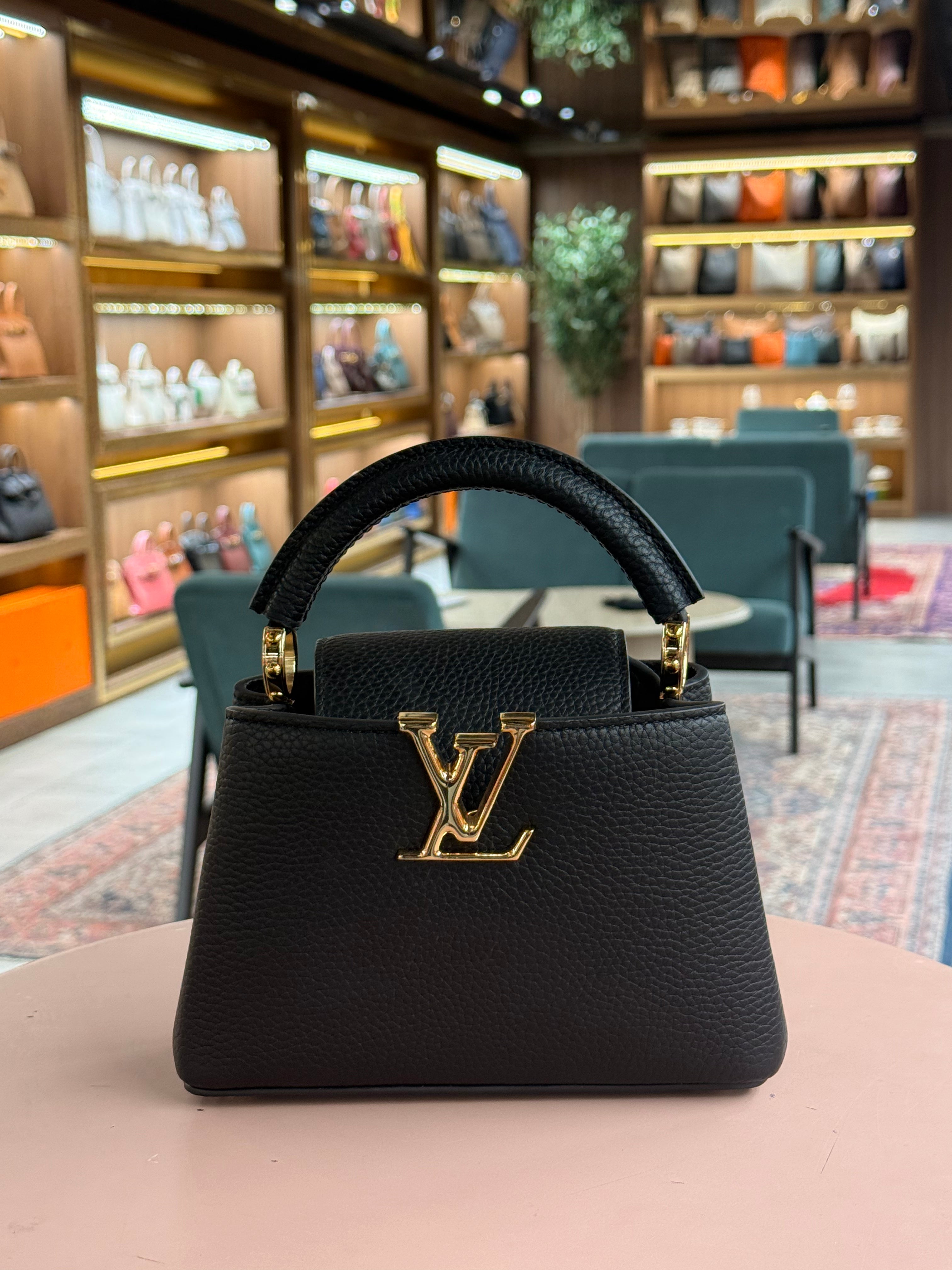 Louis Vuitton | Capucines (Mini) – Leather – Black – Gold Hardware