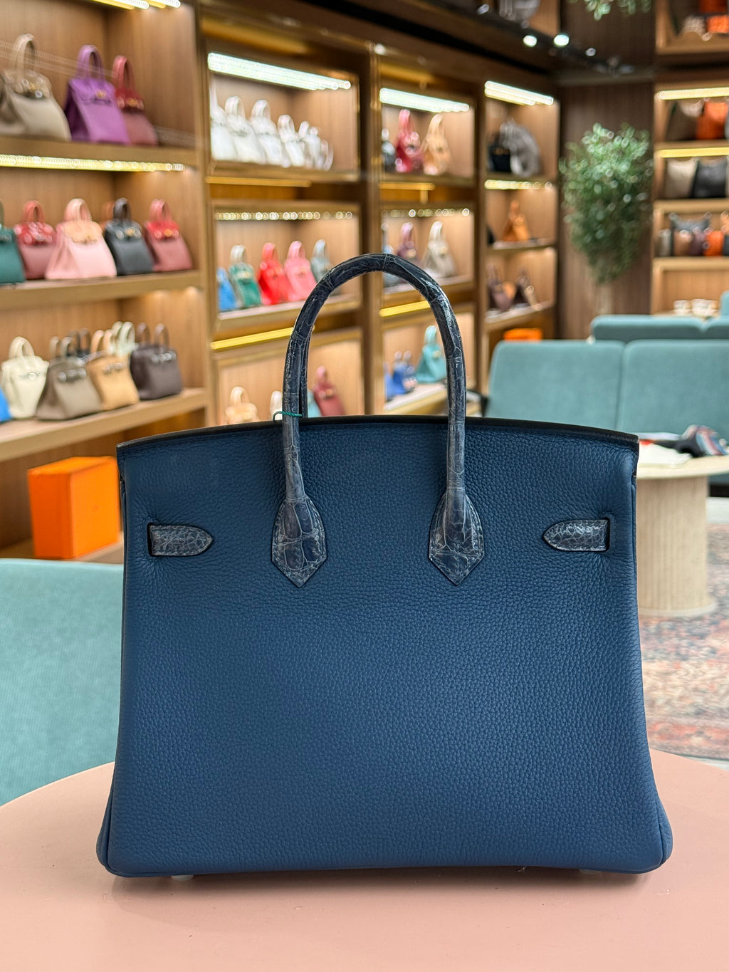 Hermes | Birkin Touch (25) – Togo – Bleu Nuit – Palladium Hardware